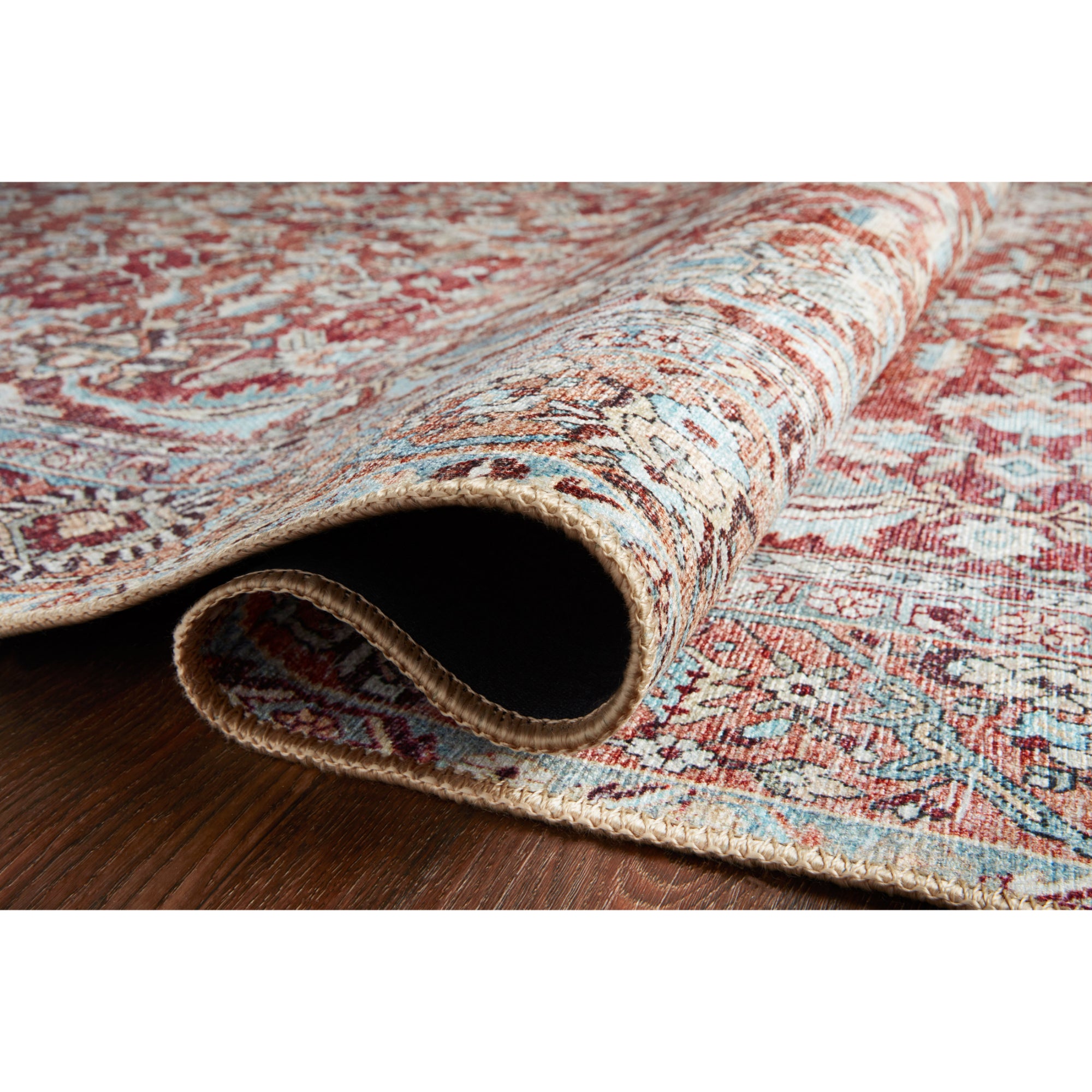 Loloi Wynter Tomato/Teal Rug