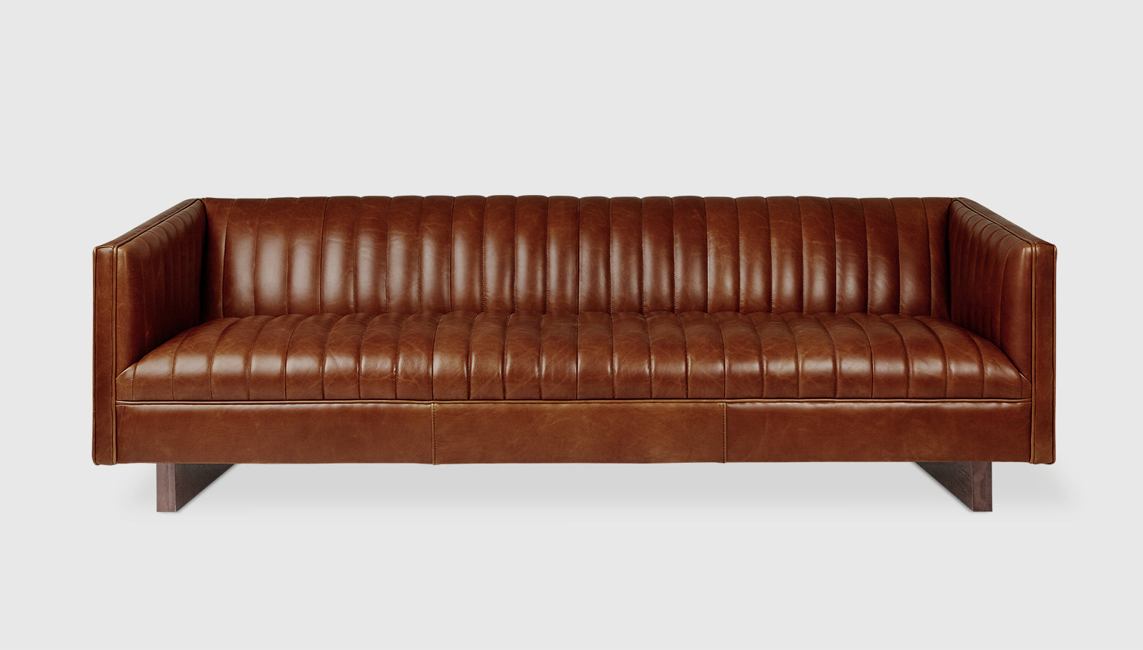 Wallace Sofa Saddle Brown LeatherSofa Gus*  Saddle Brown Leather   Four Hands, Mid Century Modern Furniture, Old Bones Furniture Company, Old Bones Co, Modern Mid Century, Designer Furniture, https://www.oldbonesco.com/