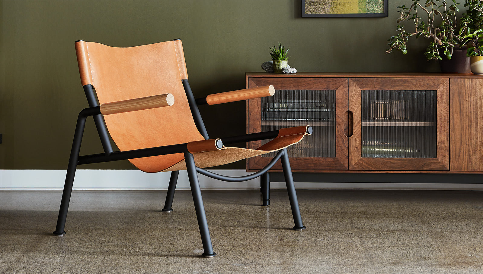 Wyatt Sling Chair Chair Gus*     Four Hands, Mid Century Modern Furniture, Old Bones Furniture Company, Old Bones Co, Modern Mid Century, Designer Furniture, https://www.oldbonesco.com/