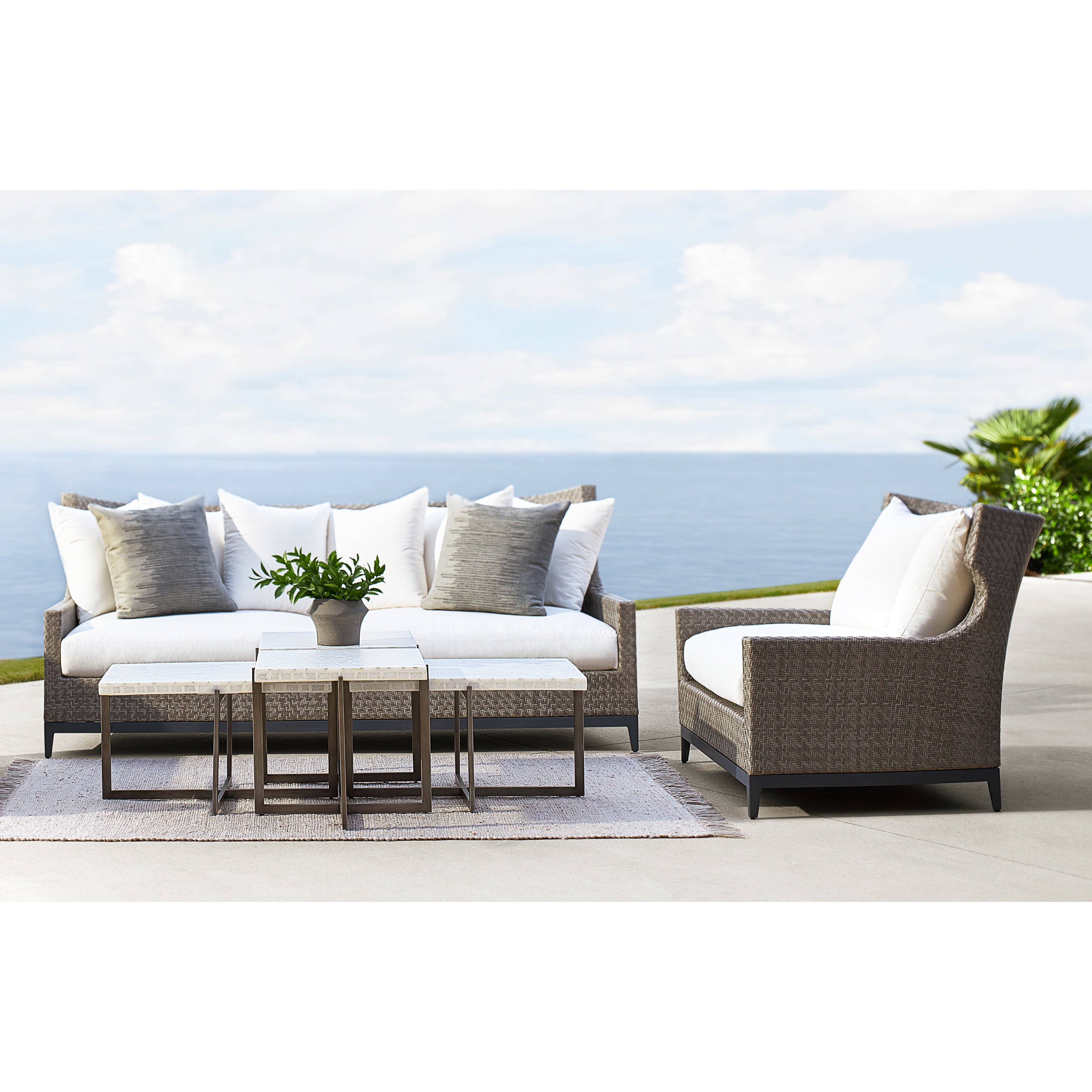 Stillwater Large Outdoor Cocktail Table by Bernhardt