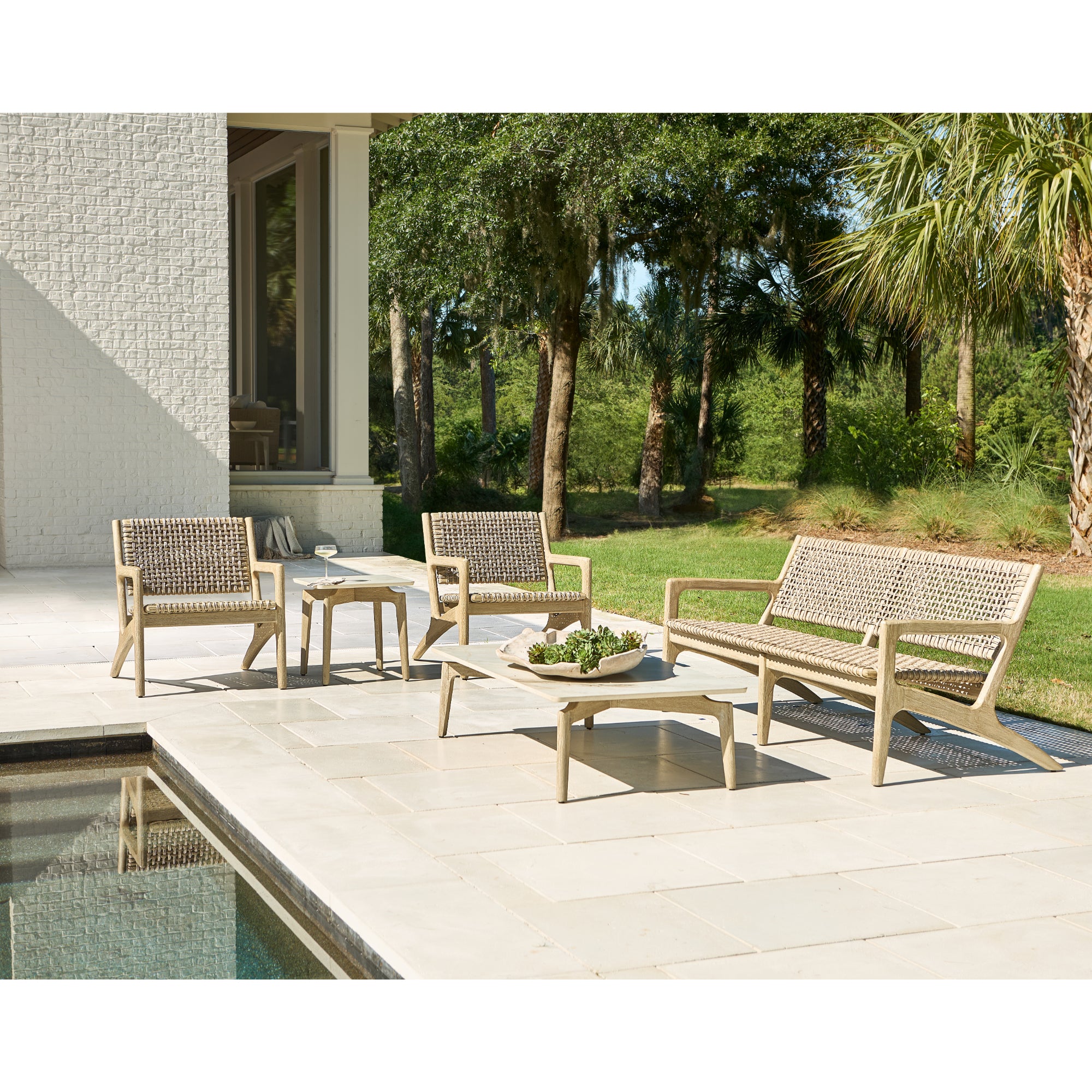 Aurora Outdoor Side Table by Bernhardt