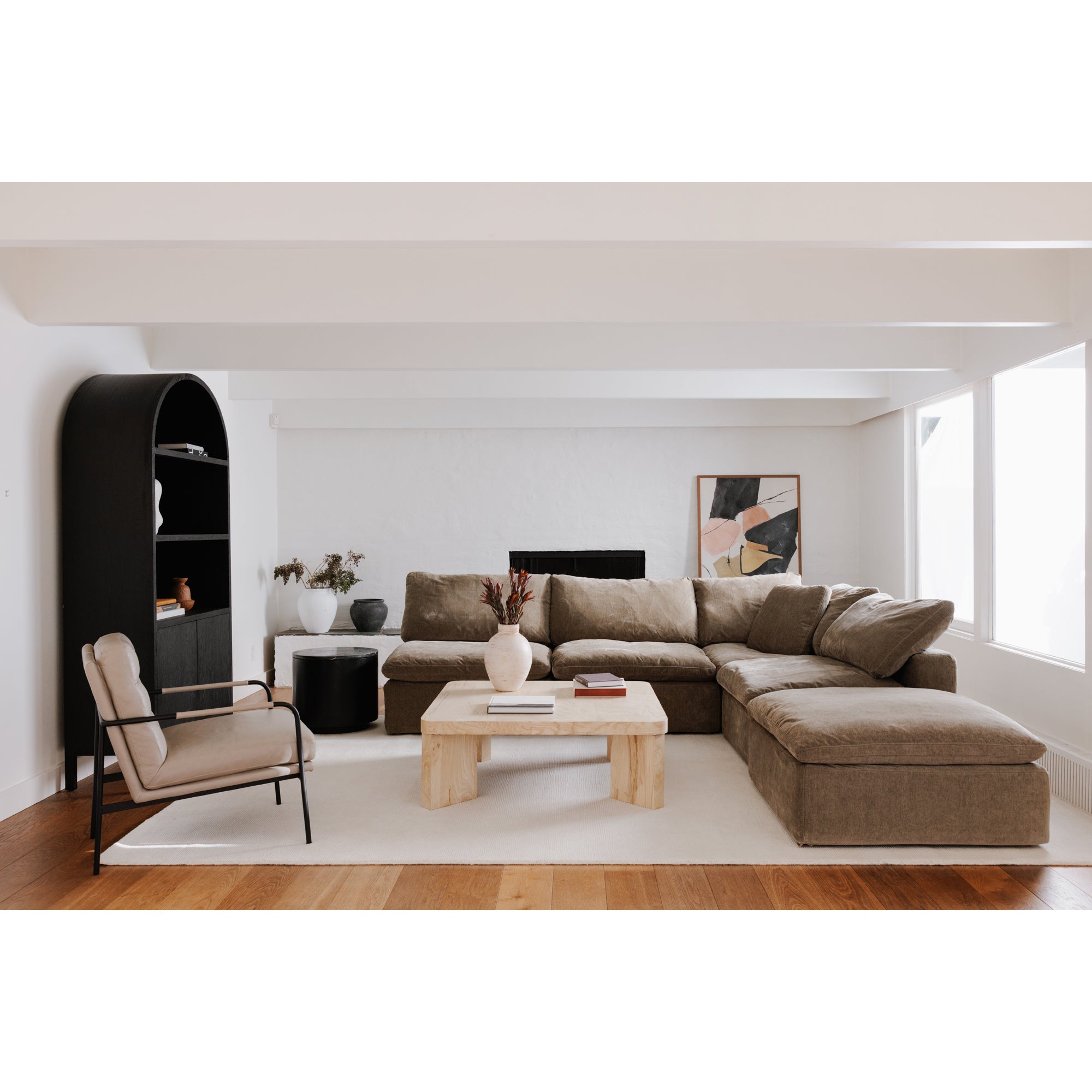 Terra Condo Ottoman Livesmart Fabric Sectional Moe's    Four Hands, Mid Century Modern Furniture, Old Bones Furniture Company, Old Bones Co, Modern Mid Century, Designer Furniture, Furniture Sale, Warehouse Furniture Sale, Terra Condo Ottoman Livesmart Fabric Sale, https://www.oldbonesco.com/