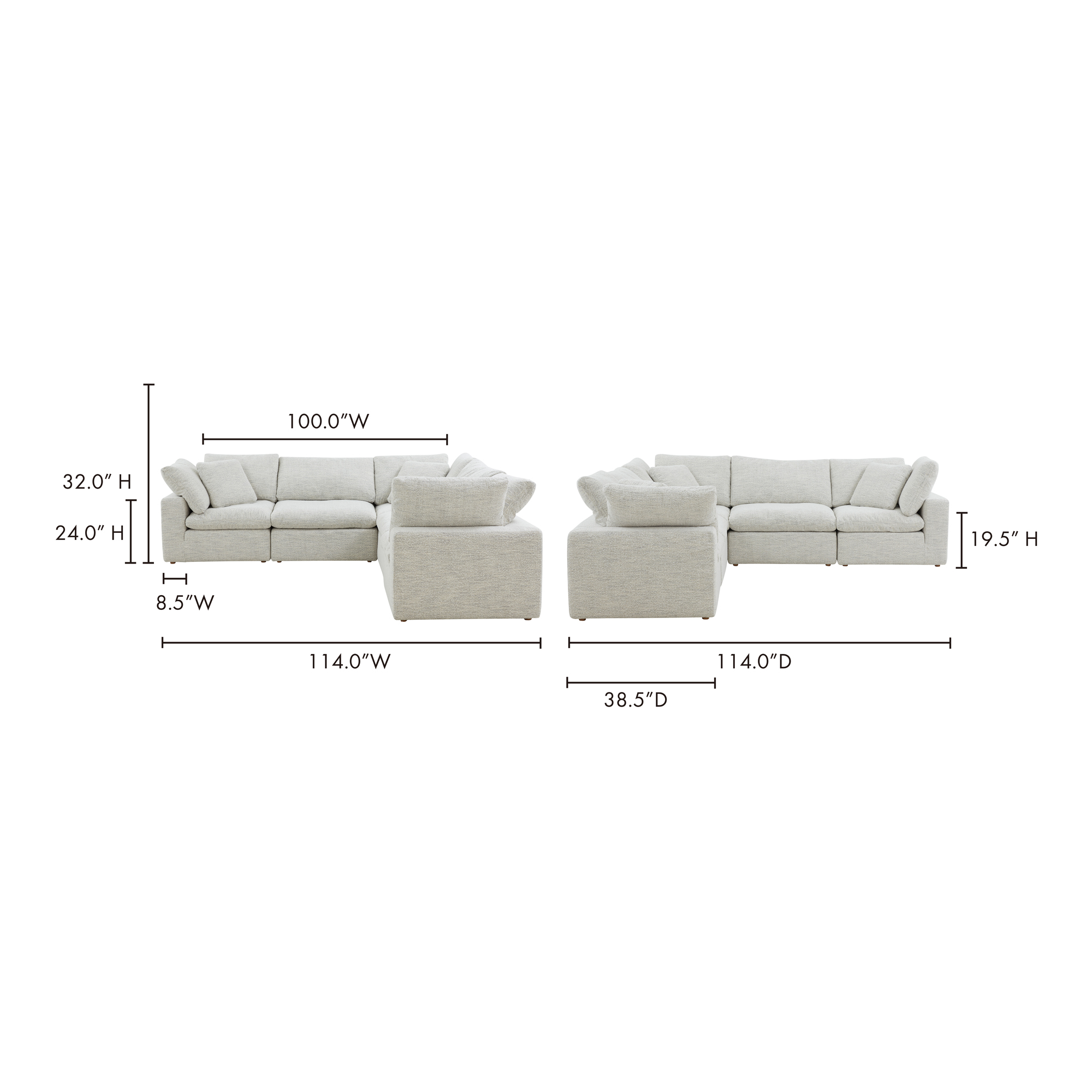 Terra Condo Classic L Modular Sectional Coastside Sand Modular Sectionals Moe's    Four Hands, Mid Century Modern Furniture, Old Bones Furniture Company, Old Bones Co, Modern Mid Century, Designer Furniture, Furniture Sale, Warehouse Furniture Sale, Terra Condo Classic L Modular Sectional Coastside Sand Sale, https://www.oldbonesco.com/