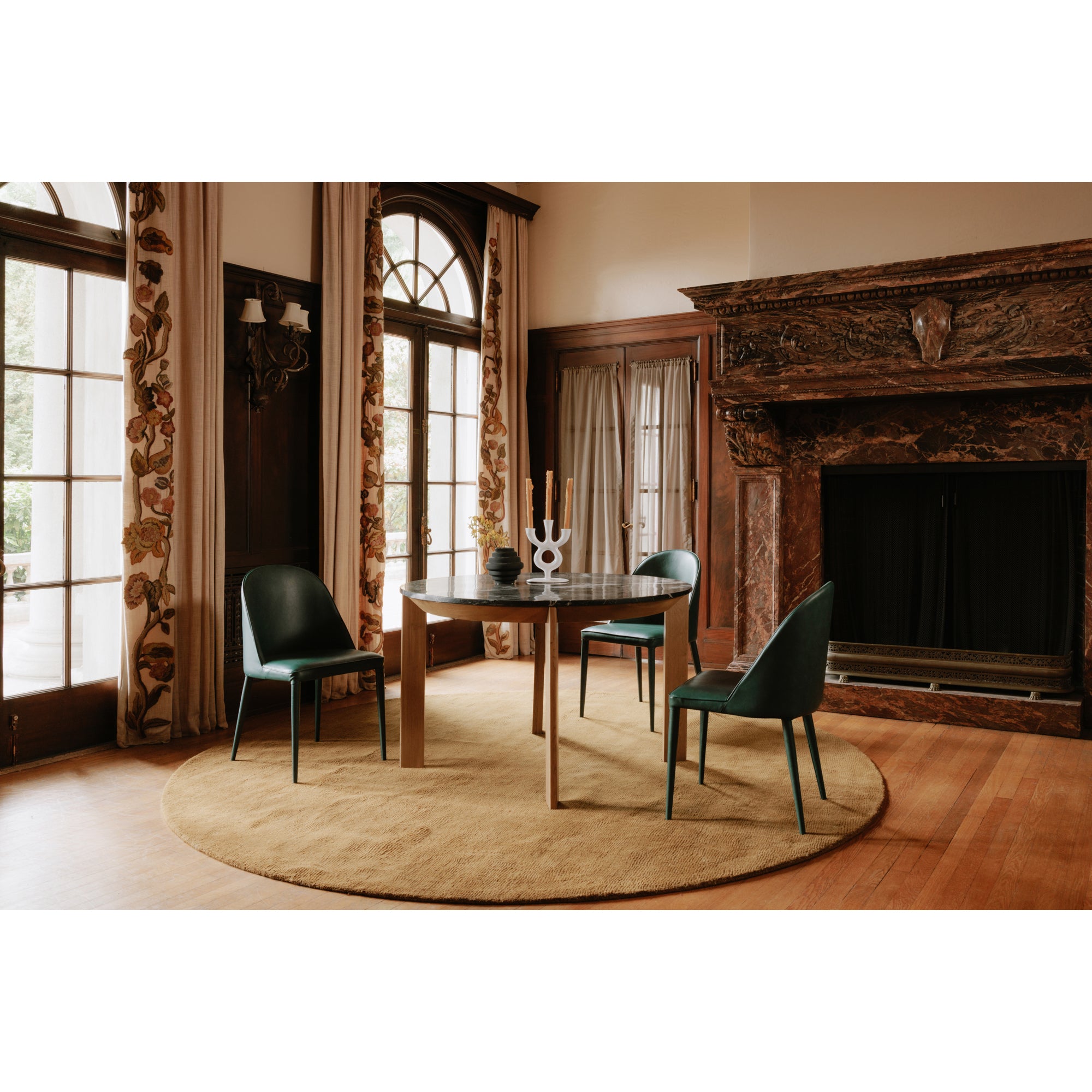 Burton Dining Chair Dark Teal Vegan Leather-Set of Two Dining Chairs Moe's    Four Hands, Mid Century Modern Furniture, Old Bones Furniture Company, Old Bones Co, Modern Mid Century, Designer Furniture, Furniture Sale, Warehouse Furniture Sale, Burton Dining Chair Dark Teal Vegan Leather-Set of Two Sale, https://www.oldbonesco.com/