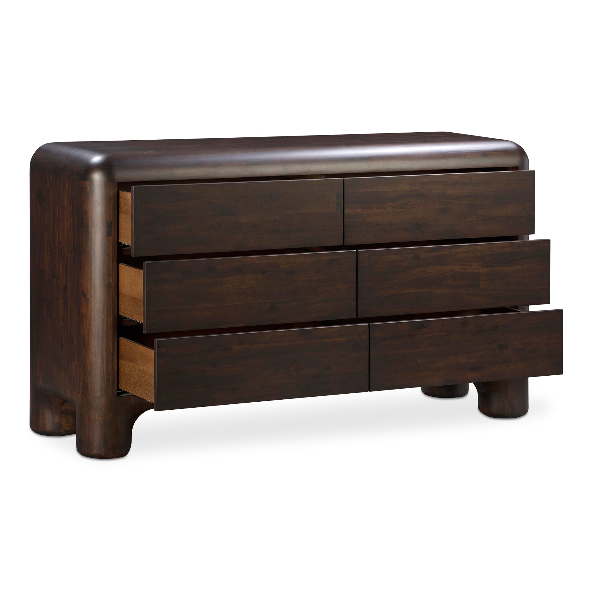 Rowan 6 Dark Brown Drawer Dresser Rowan 6 Dark Brown Drawer Dresser