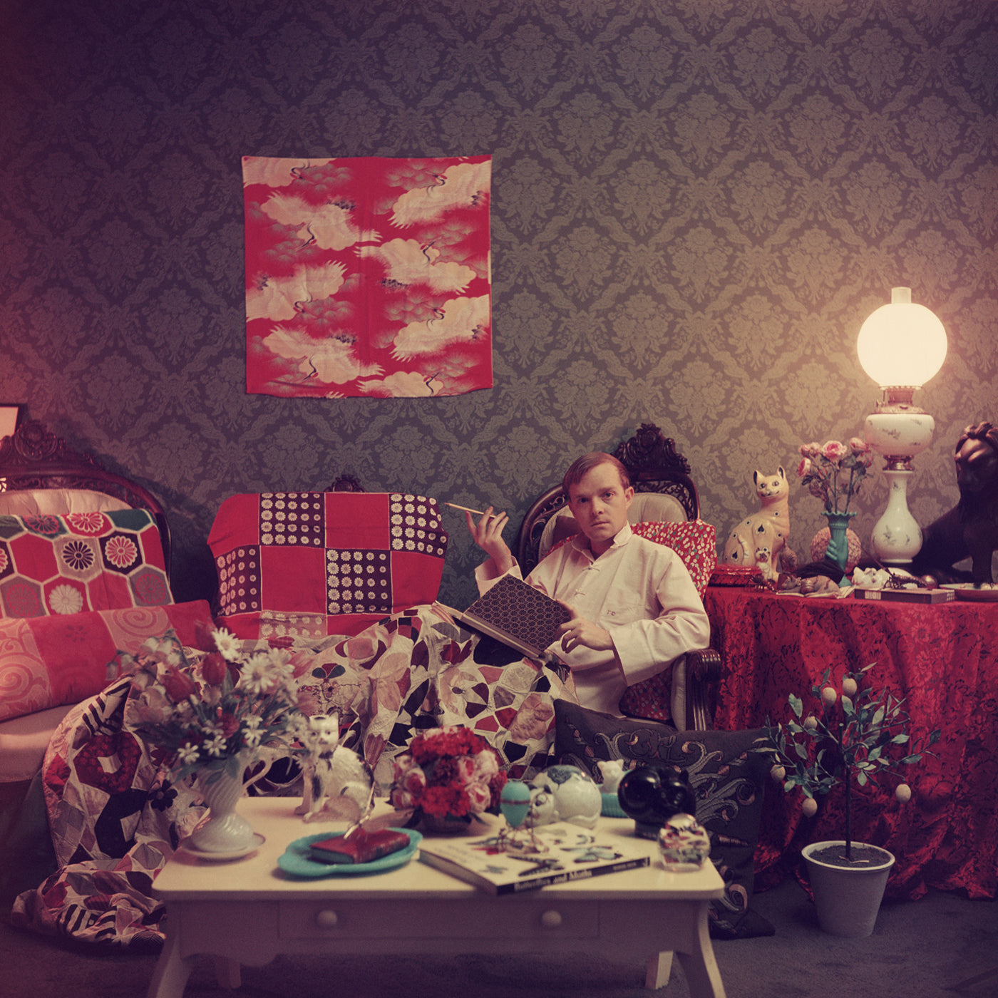 Slim Aarons "Capote at Home" Photograph Art Studio Jonathan Adler 24" X 24" , Black Friday Sale Jonathan Adler Furniture Sale, Old Bones Co, Mid Century Furniture Sale, Four Hands Furniture, Black Friday Sale Slim Aarons "Capote at Home" Photograph,Gus Sale, Perigold Slim Aarons "Capote at Home" Photograph Art Studio Black Friday Sale , Perigold Sale Slim Aarons "Capote at Home" Photograph,Slim Aarons "Capote at Home" Photograph Lulu and Georgia, Burke Decor Sale Slim Aarons "Capote at Home" Photograph, www