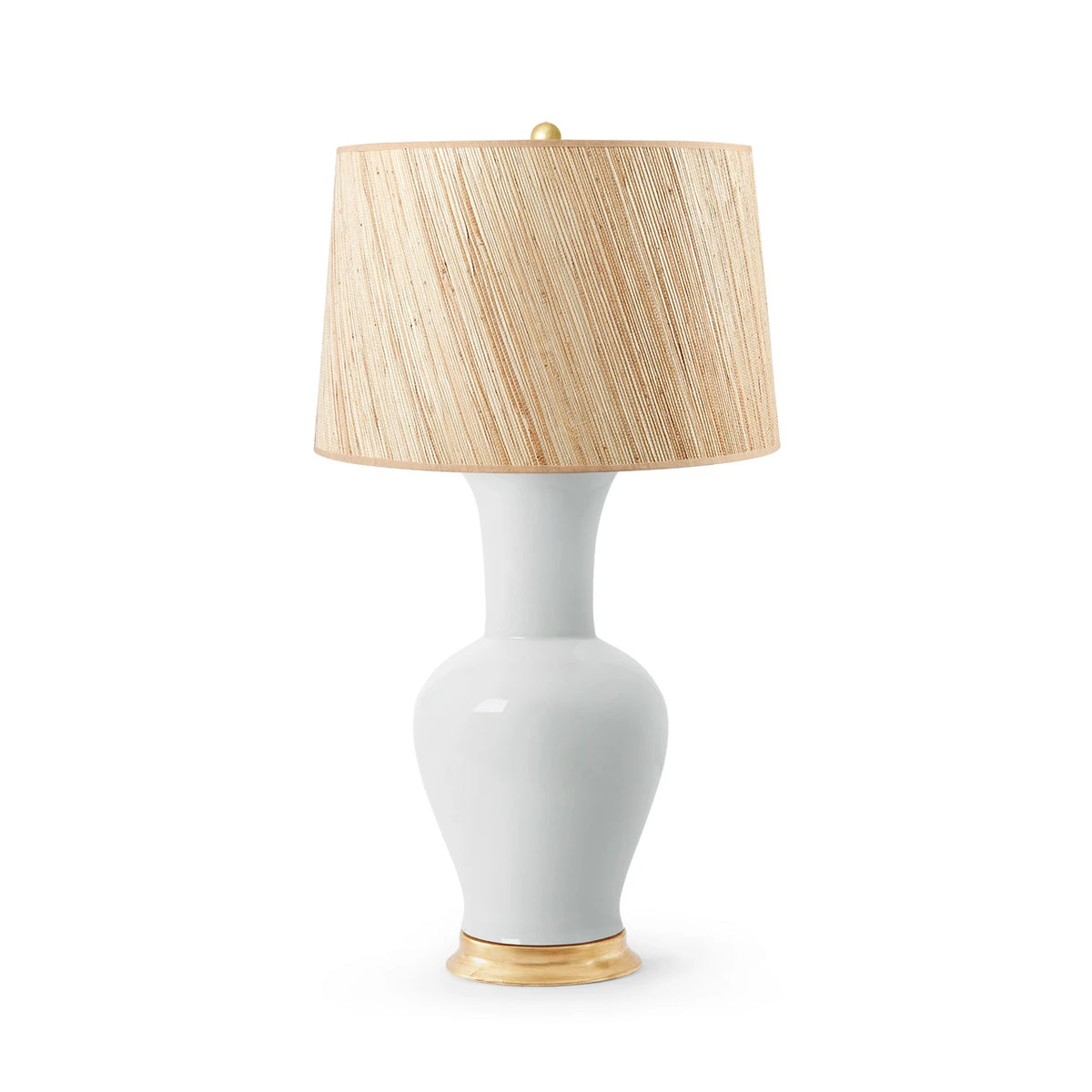 Acacia Lamp with Shade 17-inch Papyrus, with Gold