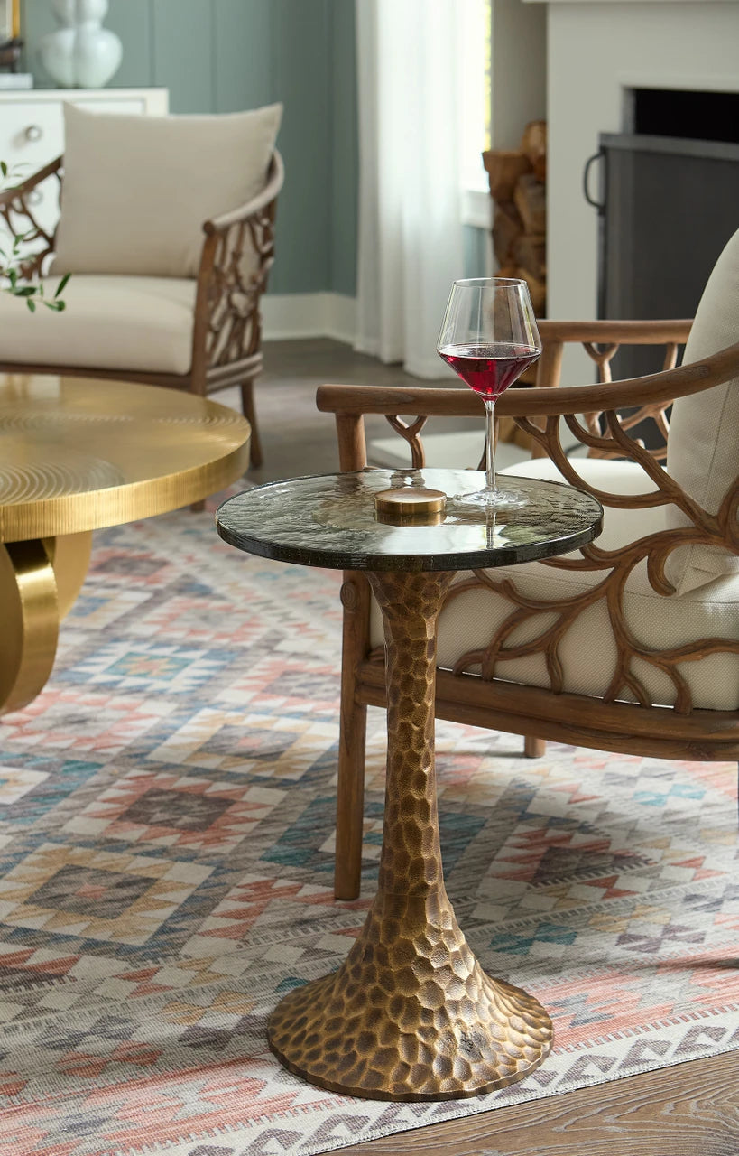 Archer Accent Table / Antique Brass