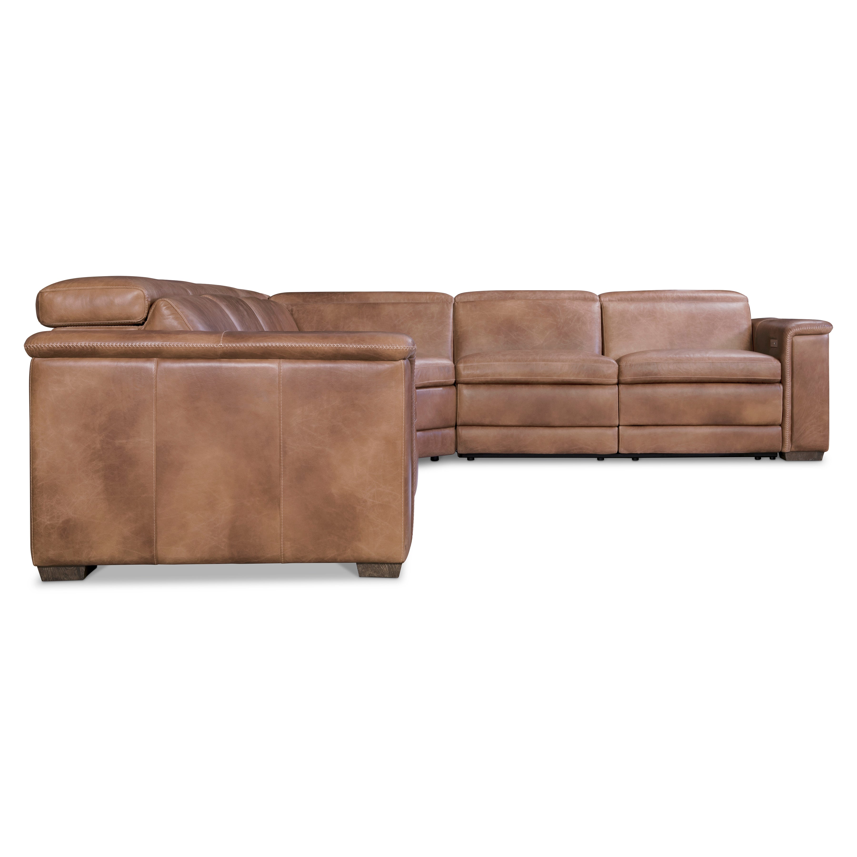 Lioni Leather 4-Piece Power Motion Sectional by Bernhardt