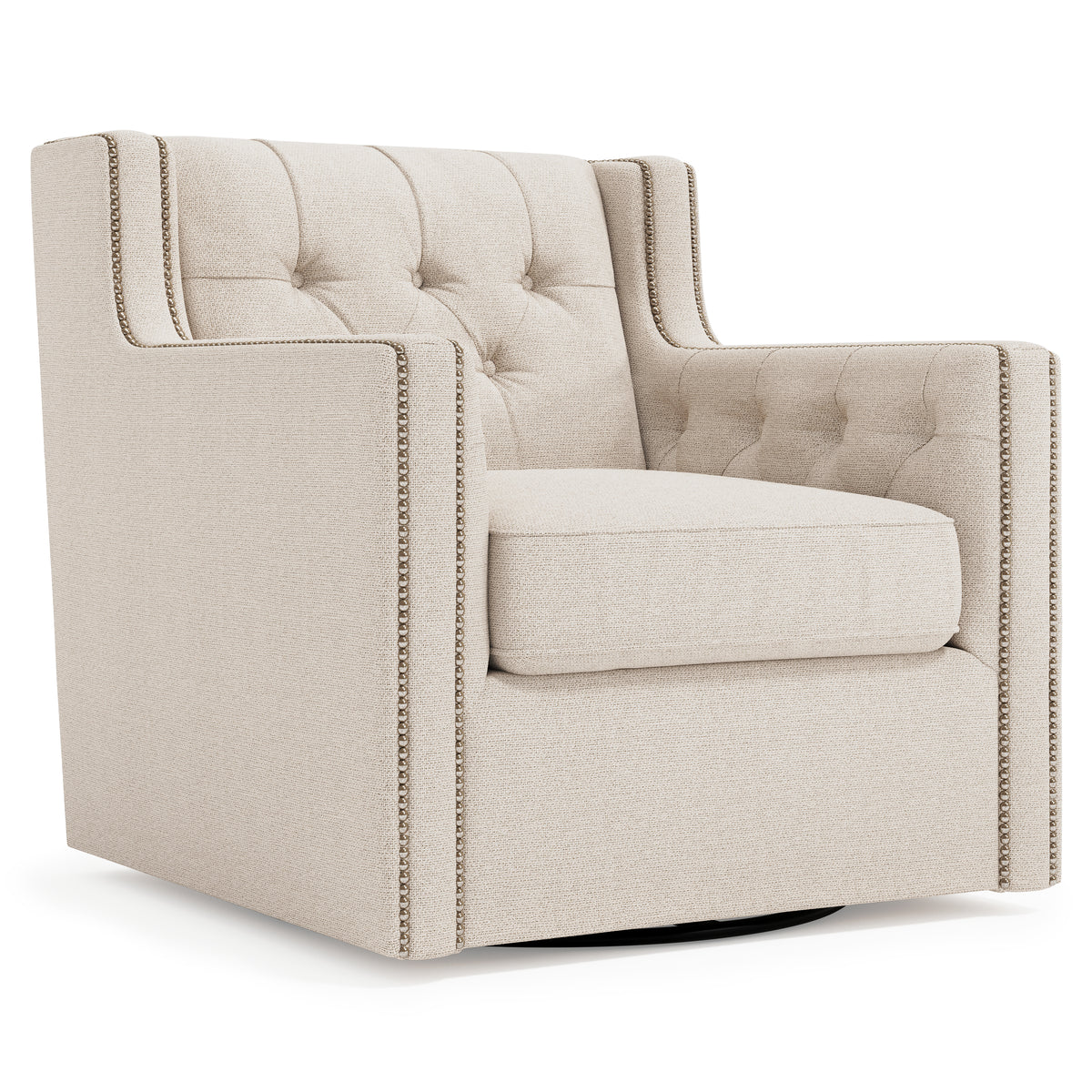 Candace Fabric Swivel Chair by Bernhardt