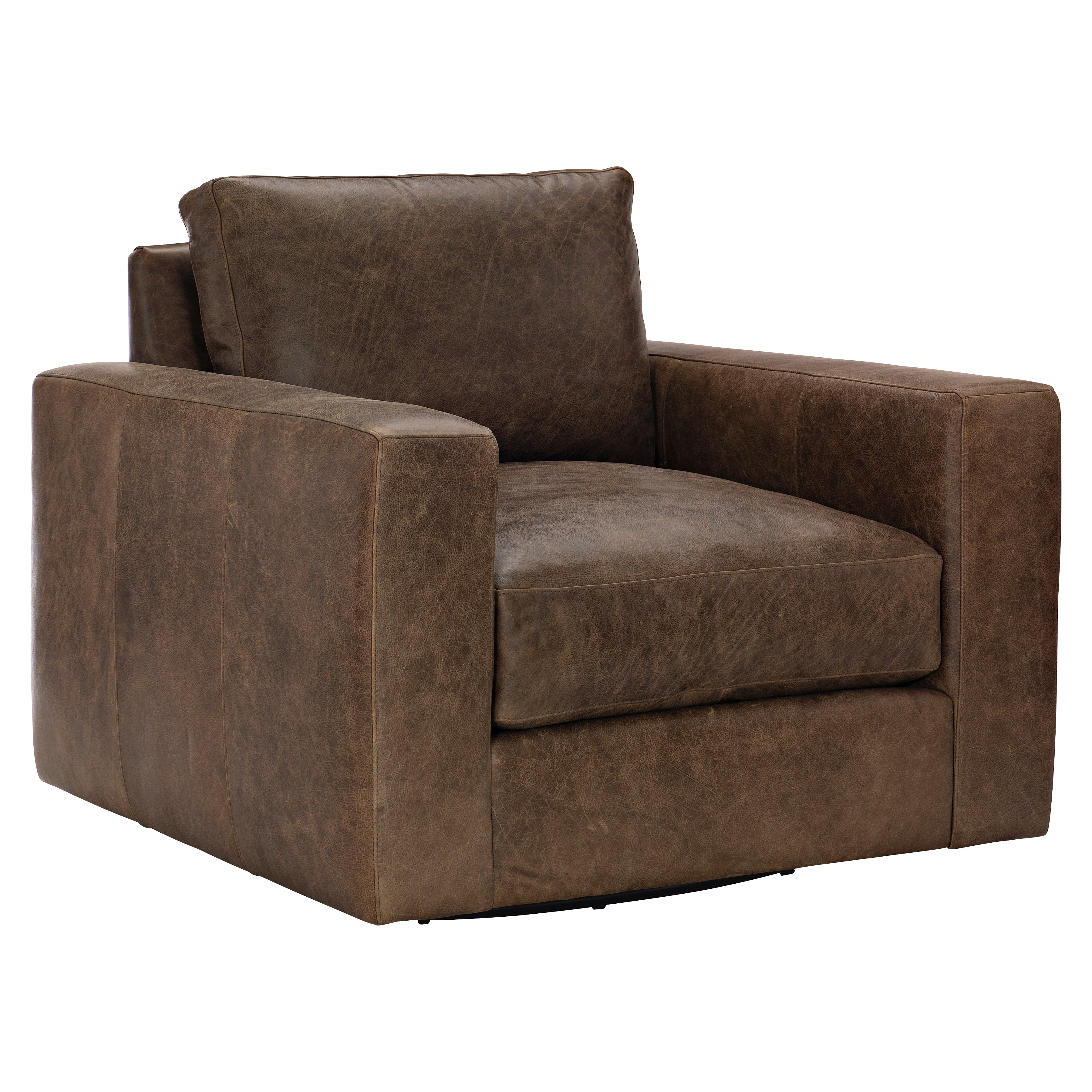 Dawkins Leather Swivel Chair by Bernhardt