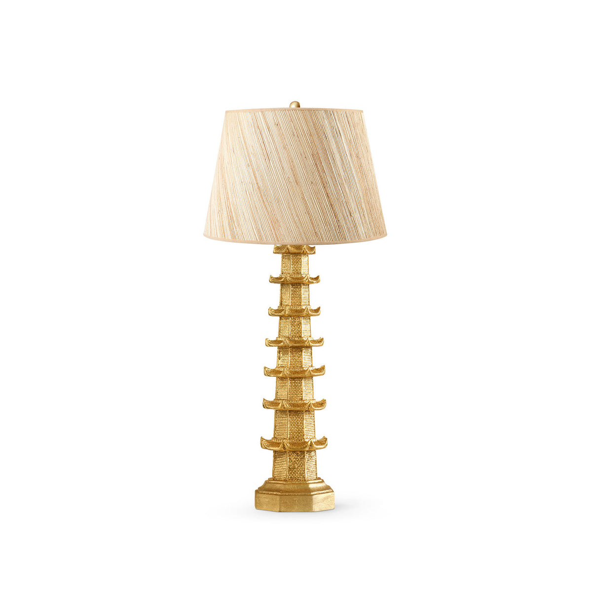 Brighton Lamp with Shade 16-inch Papyrus, with Gold / Gold Leaf