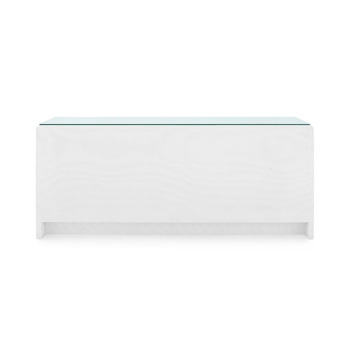 Bryant Linen Extra Wide Large 6-Drawer with Glass Top