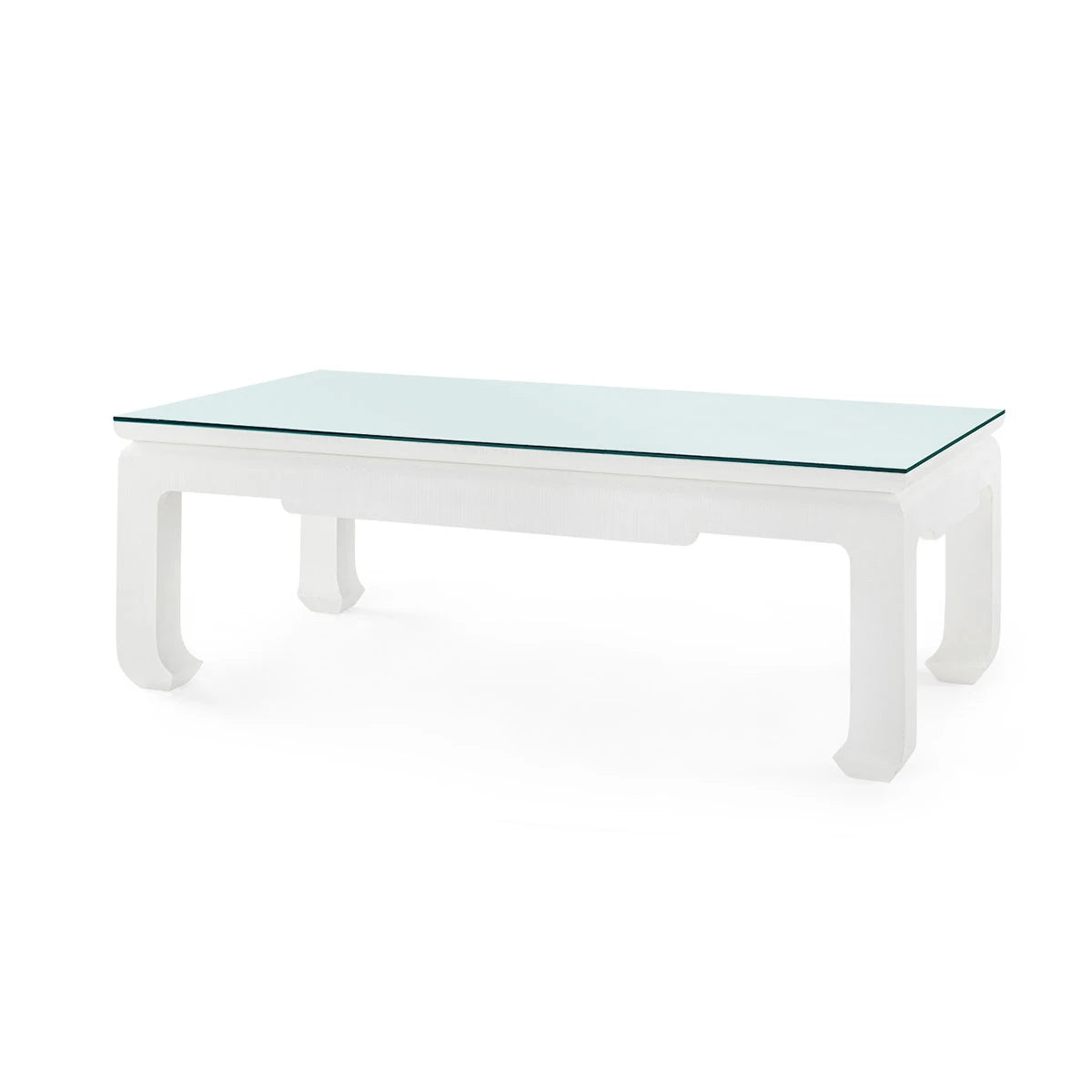 Bethany Large Rectangular Coffee Table with Glass Top