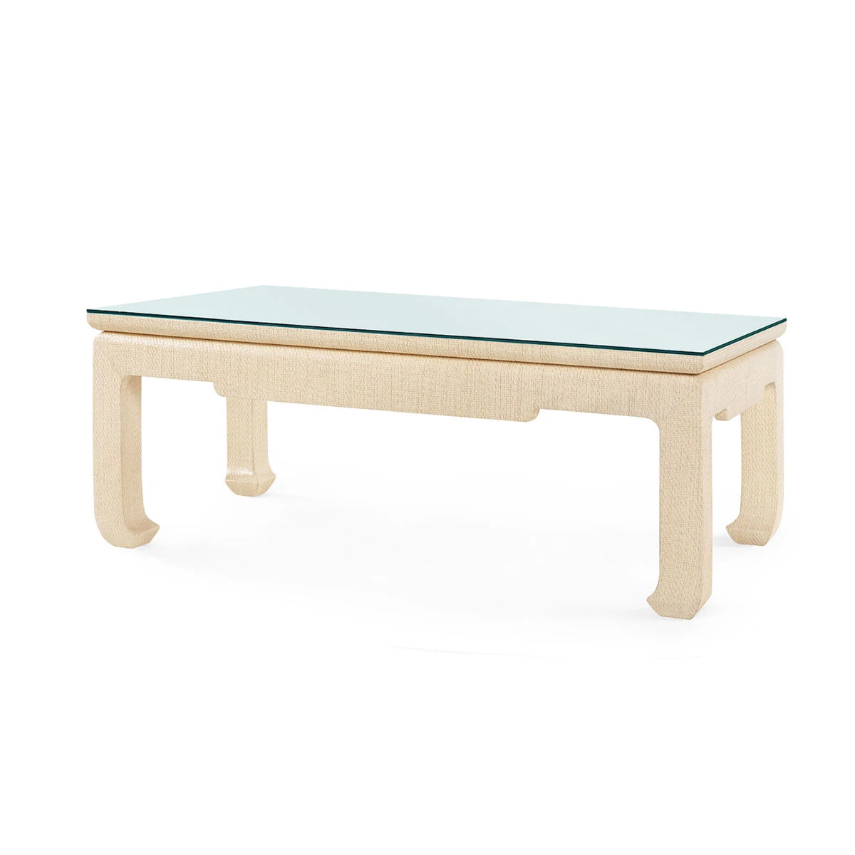Bethany Large Rectangular Coffee Table with Glass Top