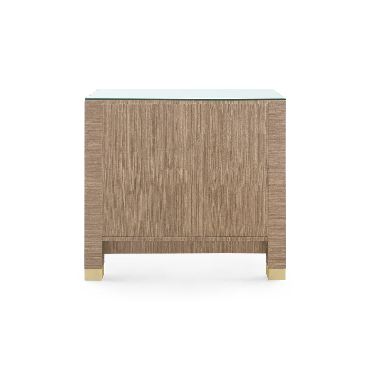 Camden 3-Drawer Side Table with Glass Top