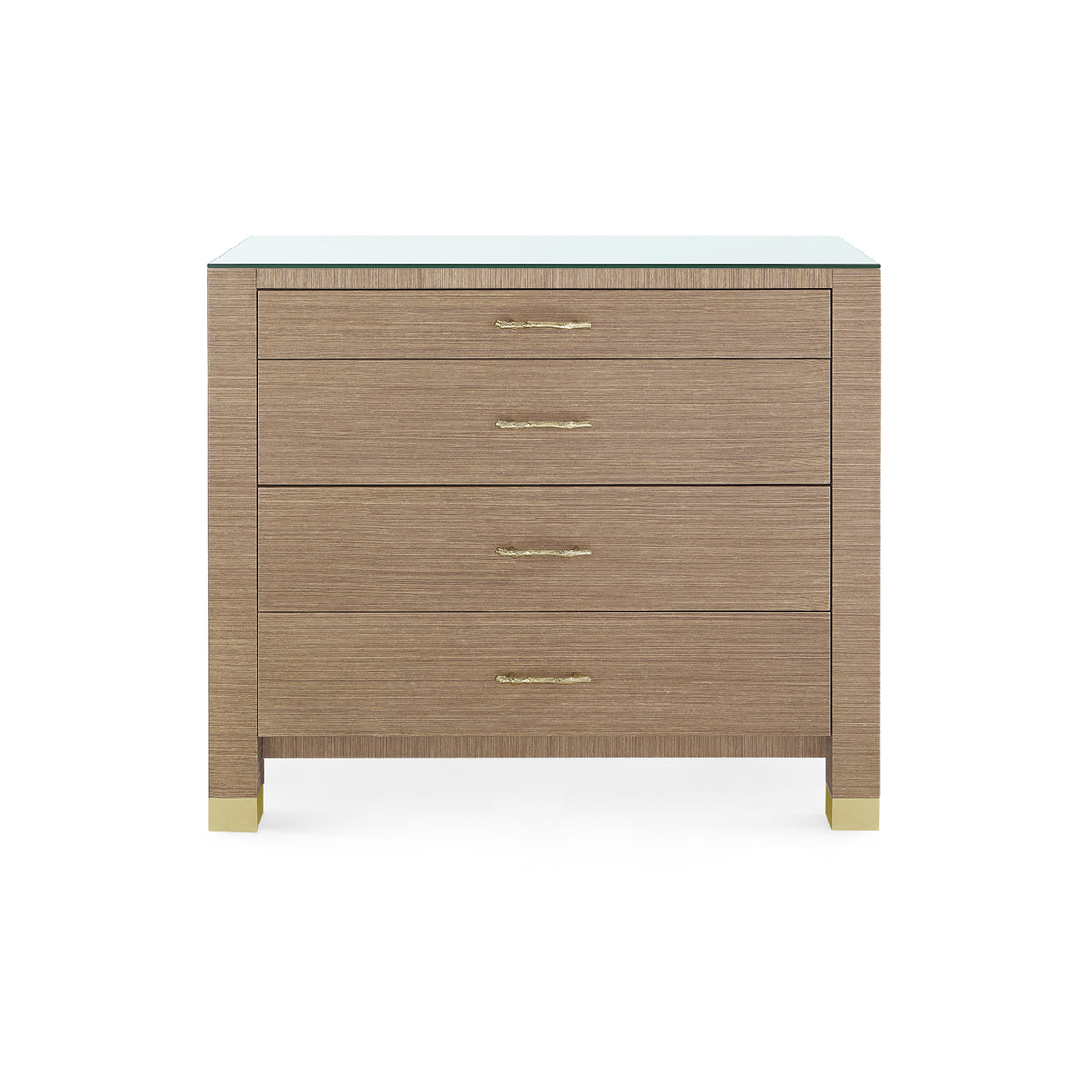 Camden Large 4-Drawer with Glass Top
