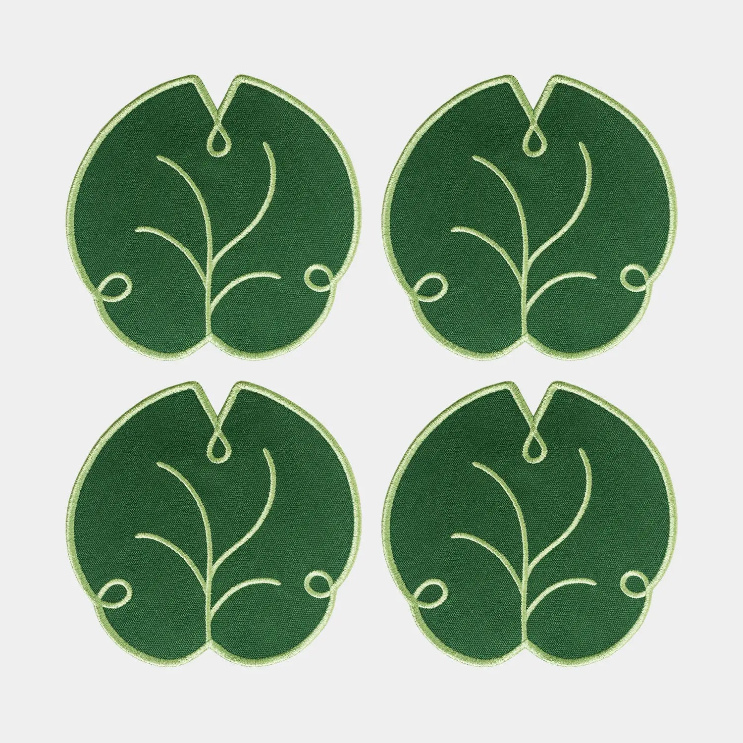 Octaevo Cocktail Coasters - Lily Leaf (Set of 4)