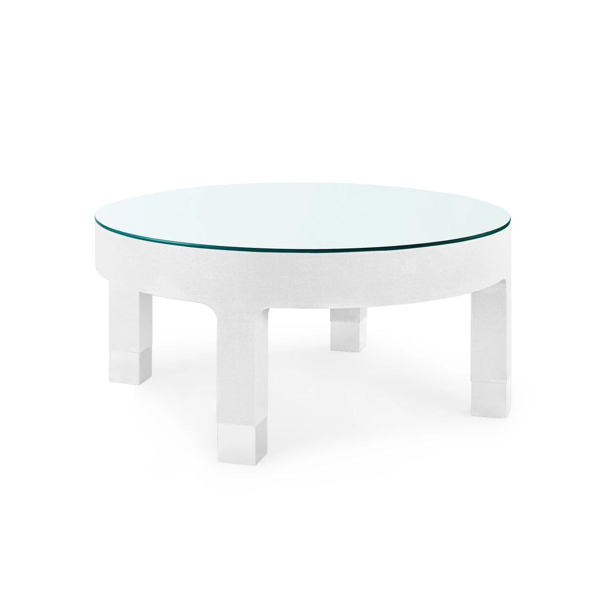 Dakota Round Coffee Table with Glass Top