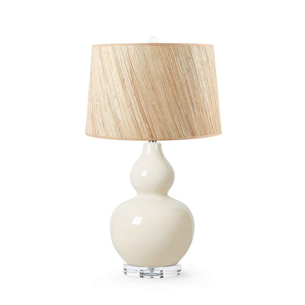 Devon Lamp with Shade 17-inch Papyrus - with Nickel