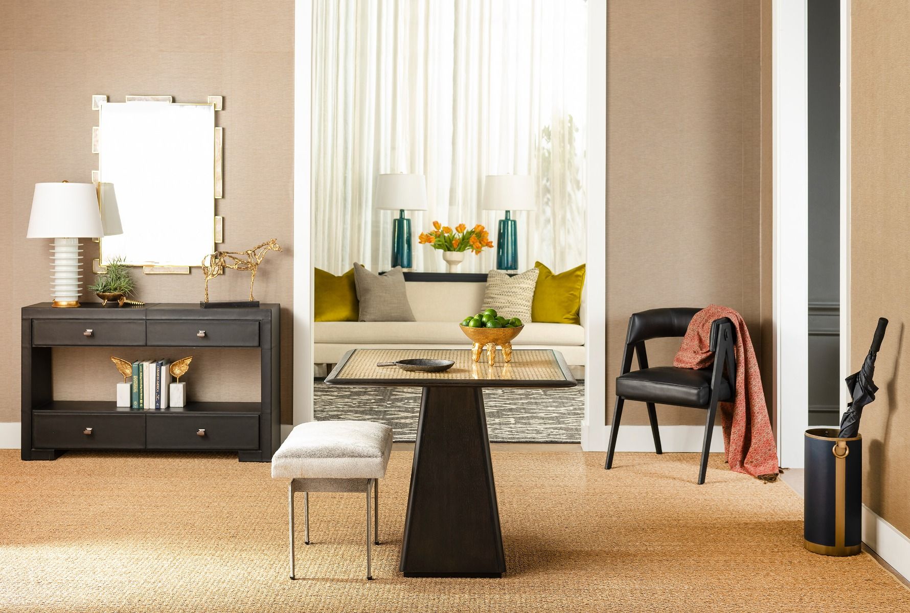 Alma Center/Dining Table Table Villa & House    Four Hands, Mid Century Modern Furniture, Old Bones Furniture Company, Old Bones Co, Modern Mid Century, Designer Furniture, Furniture Sale, Warehouse Furniture Sale, Alma Center/Dining Table Sale, https://www.oldbonesco.com/