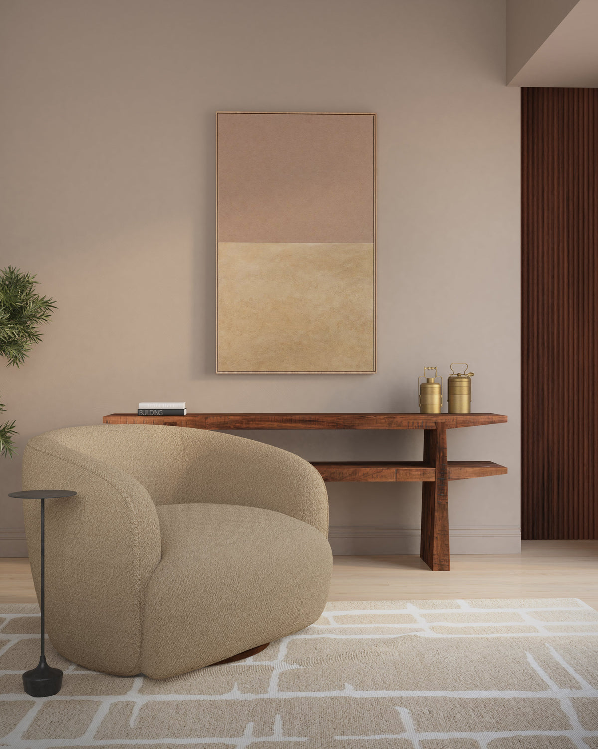 Domora Performance Upholstered Swivel Chair