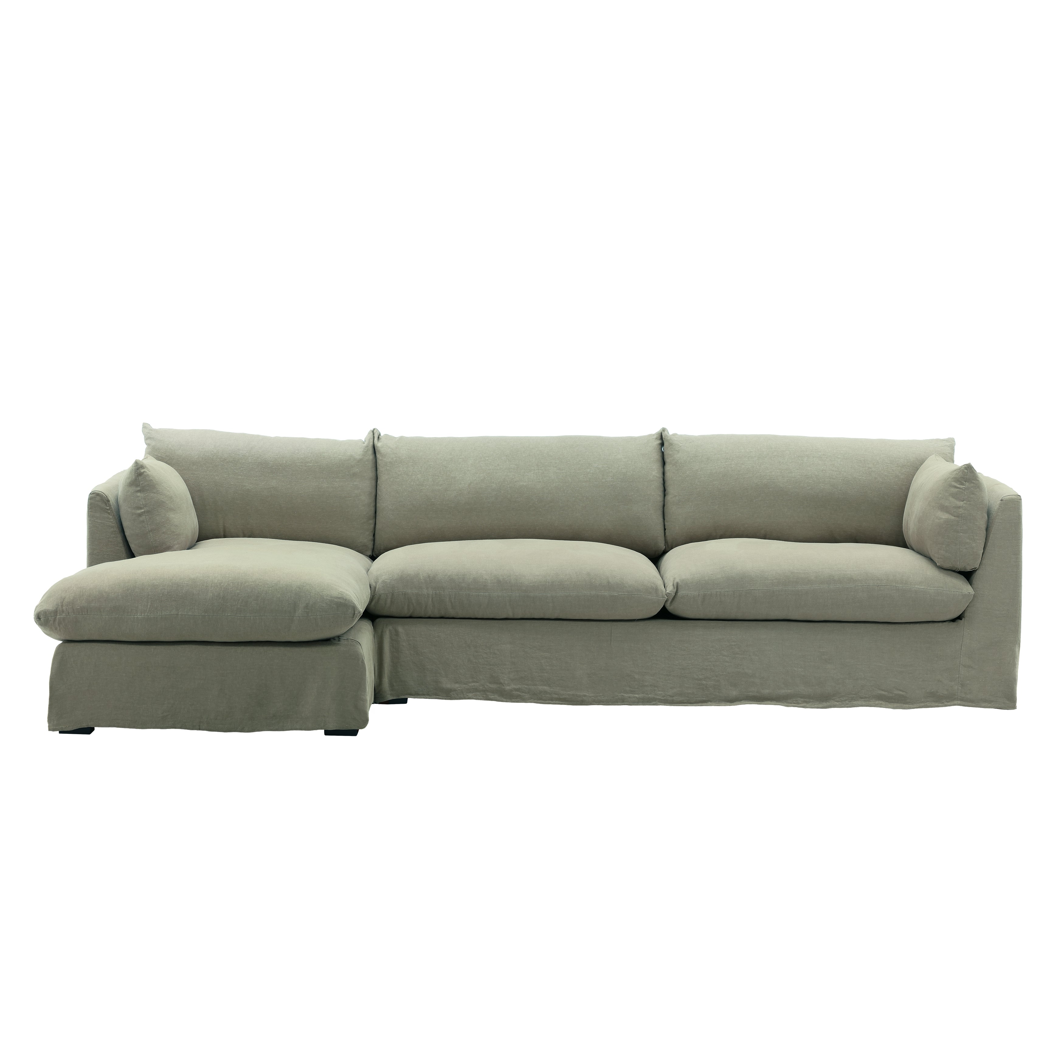 OB-79025 Fabric 2-Piece Chaise Sectional