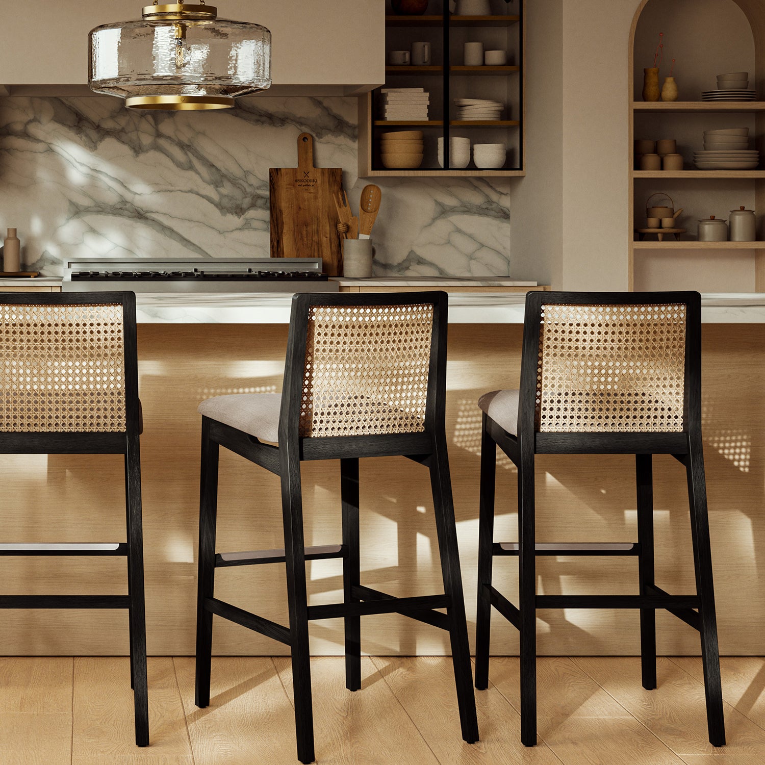 Nardia Cane Counter Stool