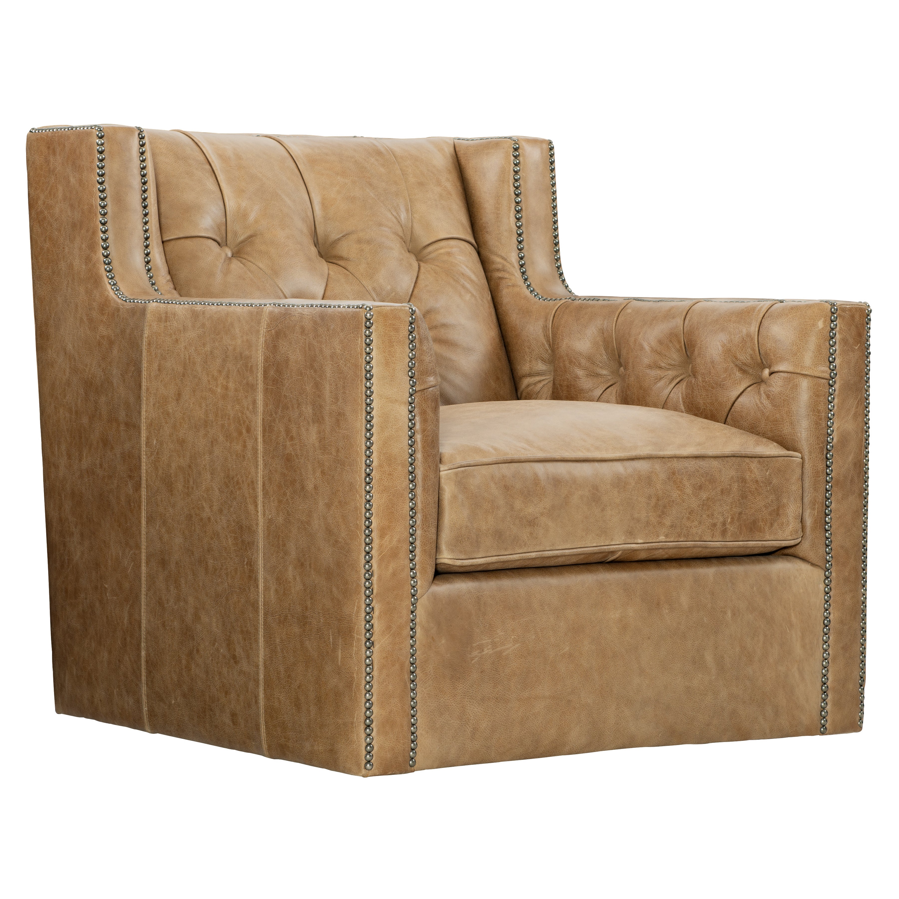 Candace Leather Swivel Chair by Bernhardt