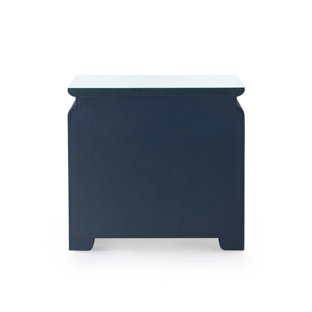 Elina 3-Drawer Side Table with Glass Top
