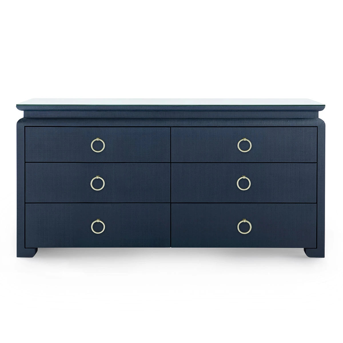 Elina Extra Large 6-Drawer with Glass Top