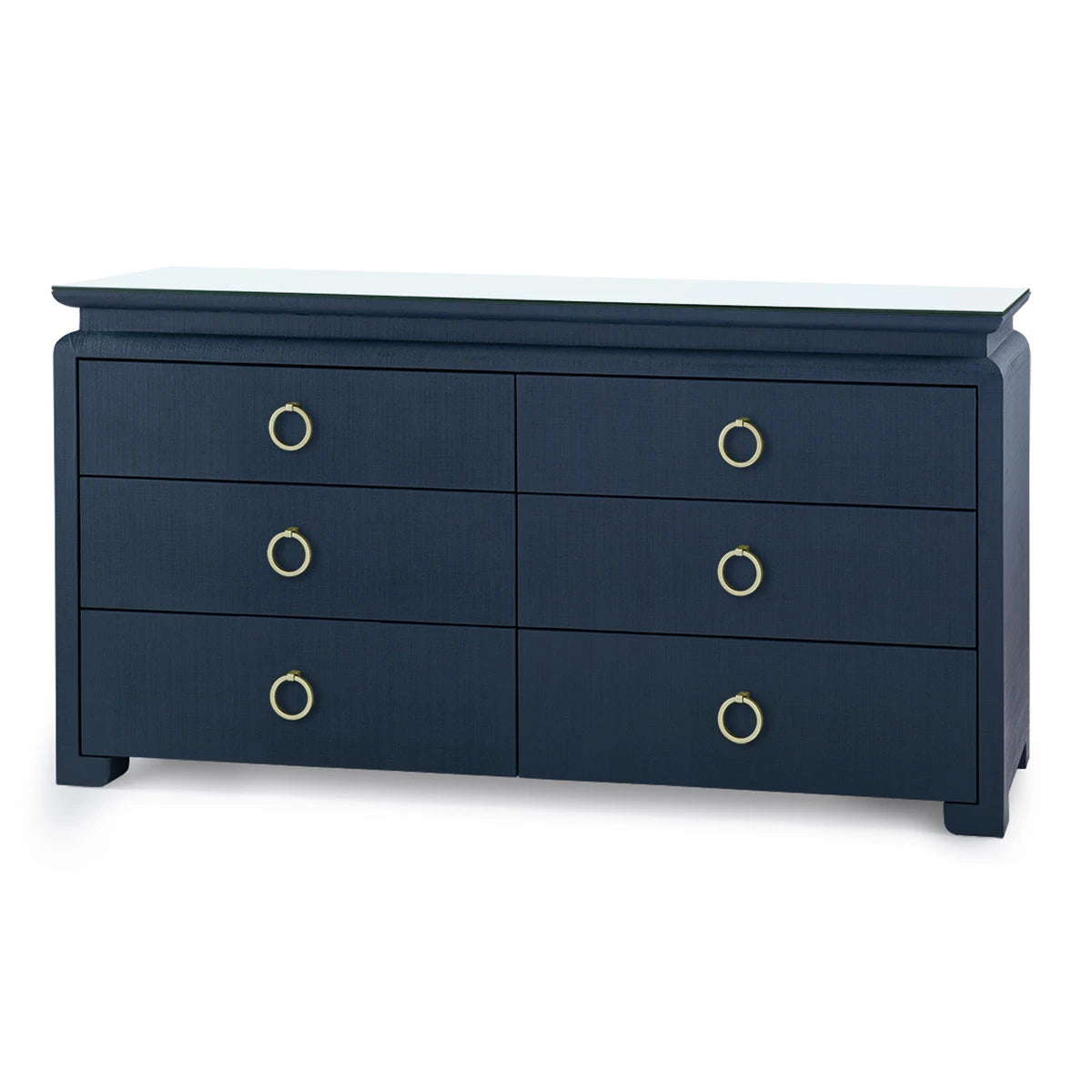 Elina Extra Large 6-Drawer with Glass Top