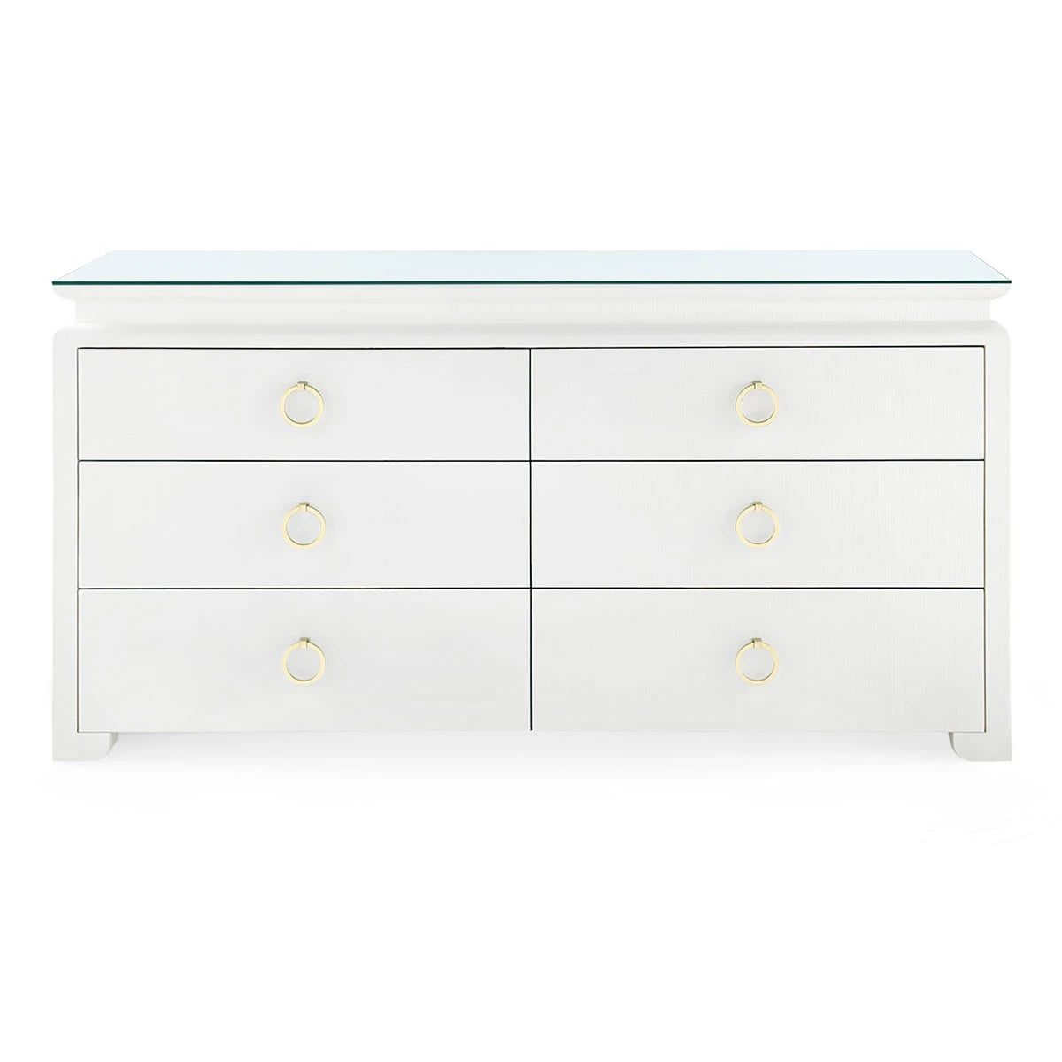 Elina Extra Large 6-Drawer with Glass Top