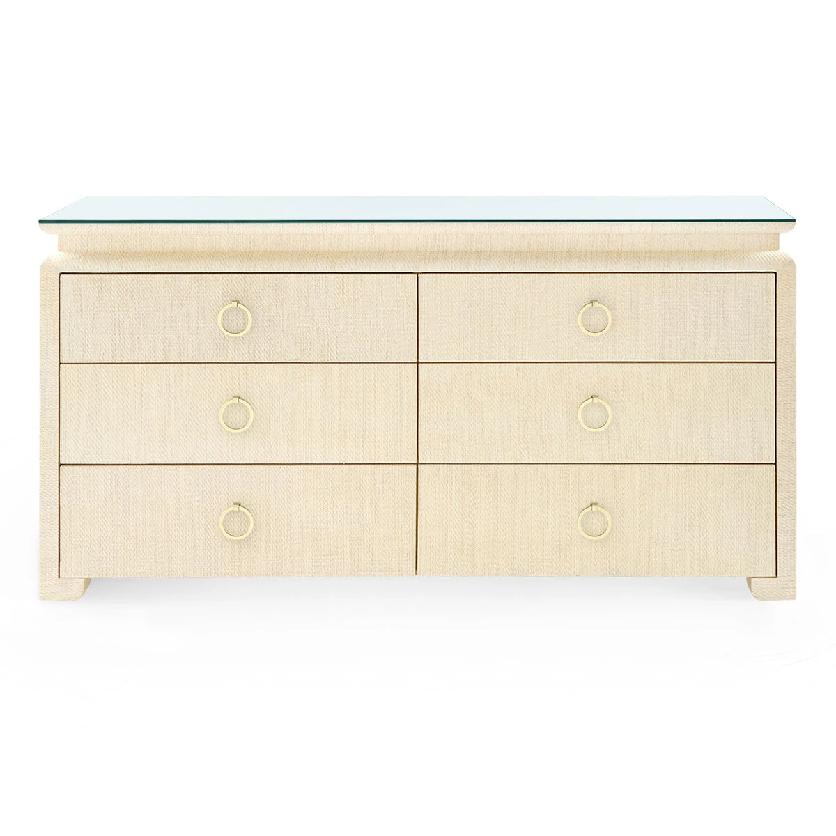 Elina Extra Large 6-Drawer with Glass Top