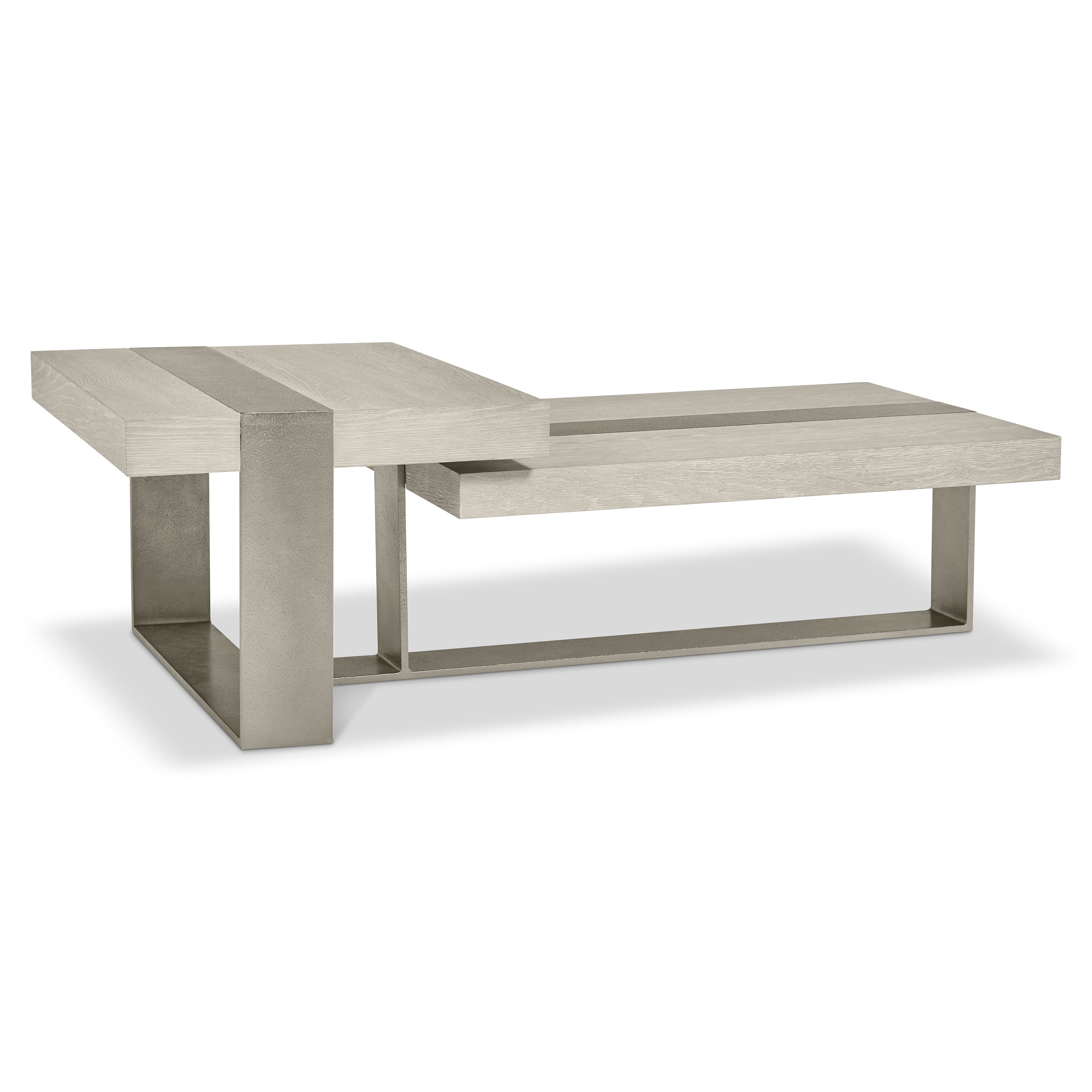 Tempo Metal Base Cocktail Table by Bernhardt