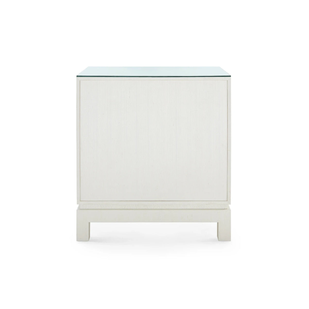 Florence 2-Drawer Side Table with Glass Top