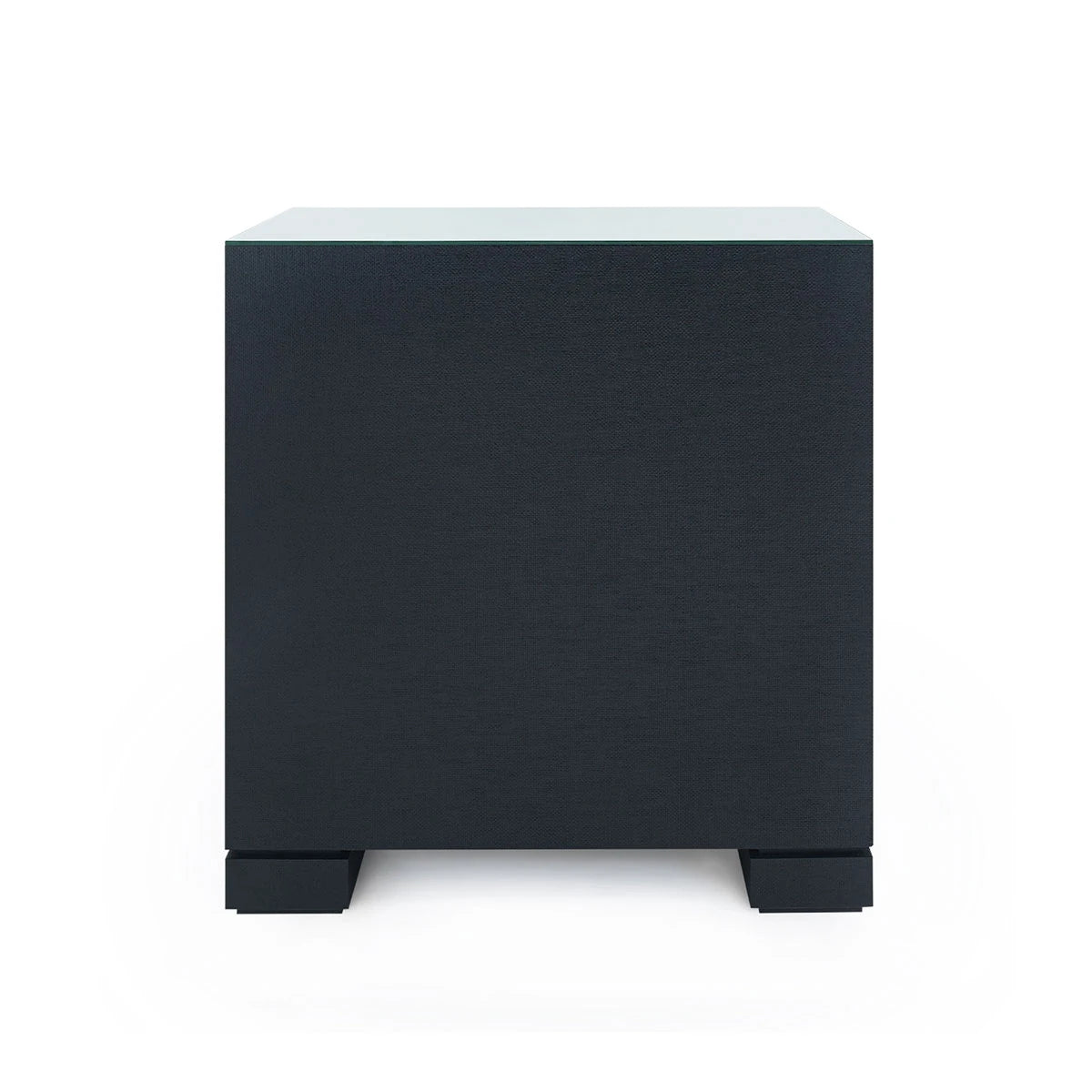 Frances 2-Drawer Side Table with Glass Top