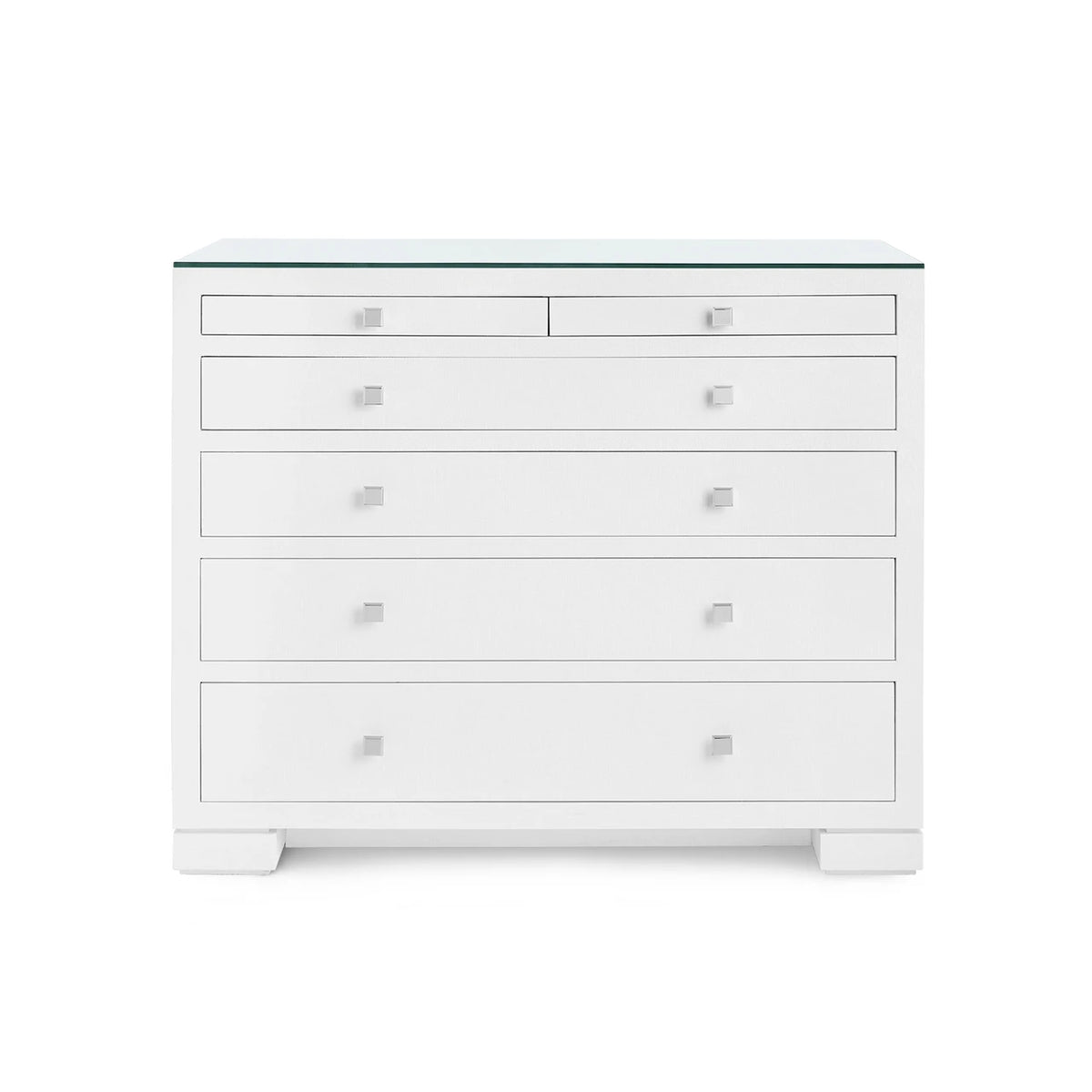 Frances 6-Drawer with Glass Top