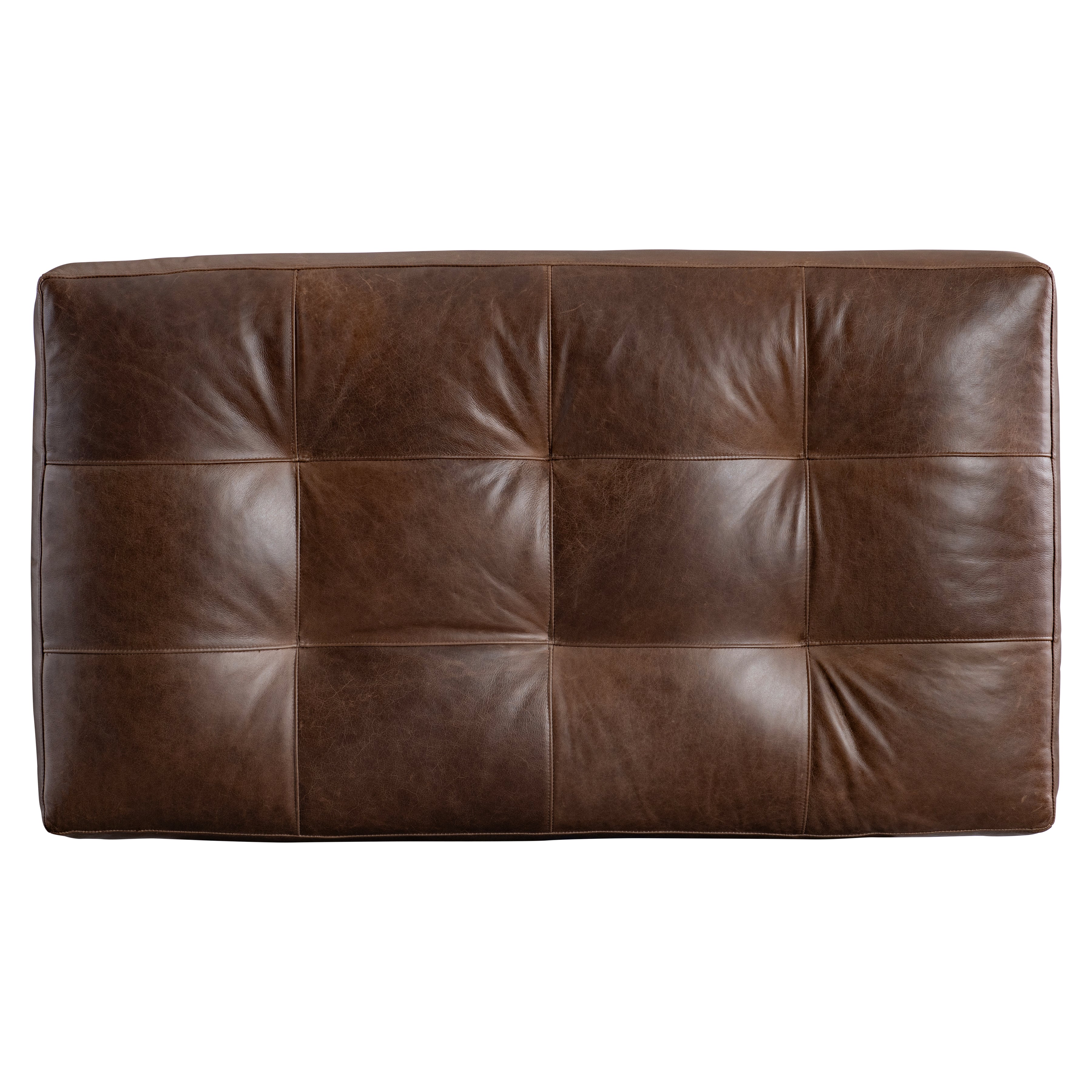 Nest Leather Ottoman by Bernhardt