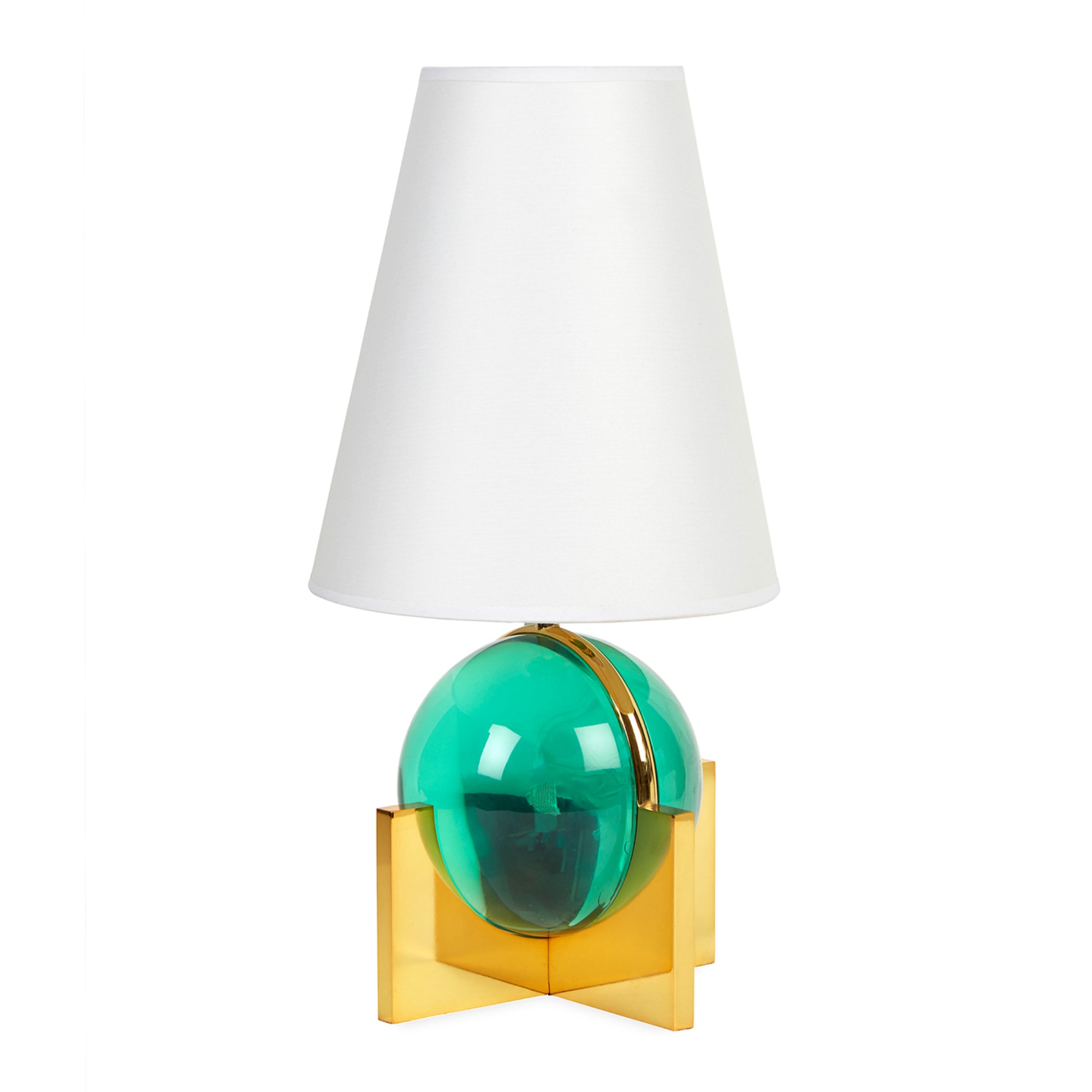 US Globo Vanity Lamp - Brass/Green