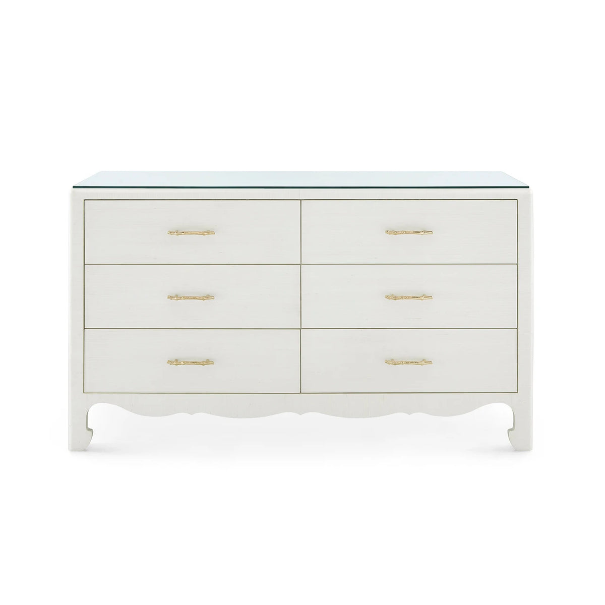 Gianna Extra Large 6-Drawer with Glass Top