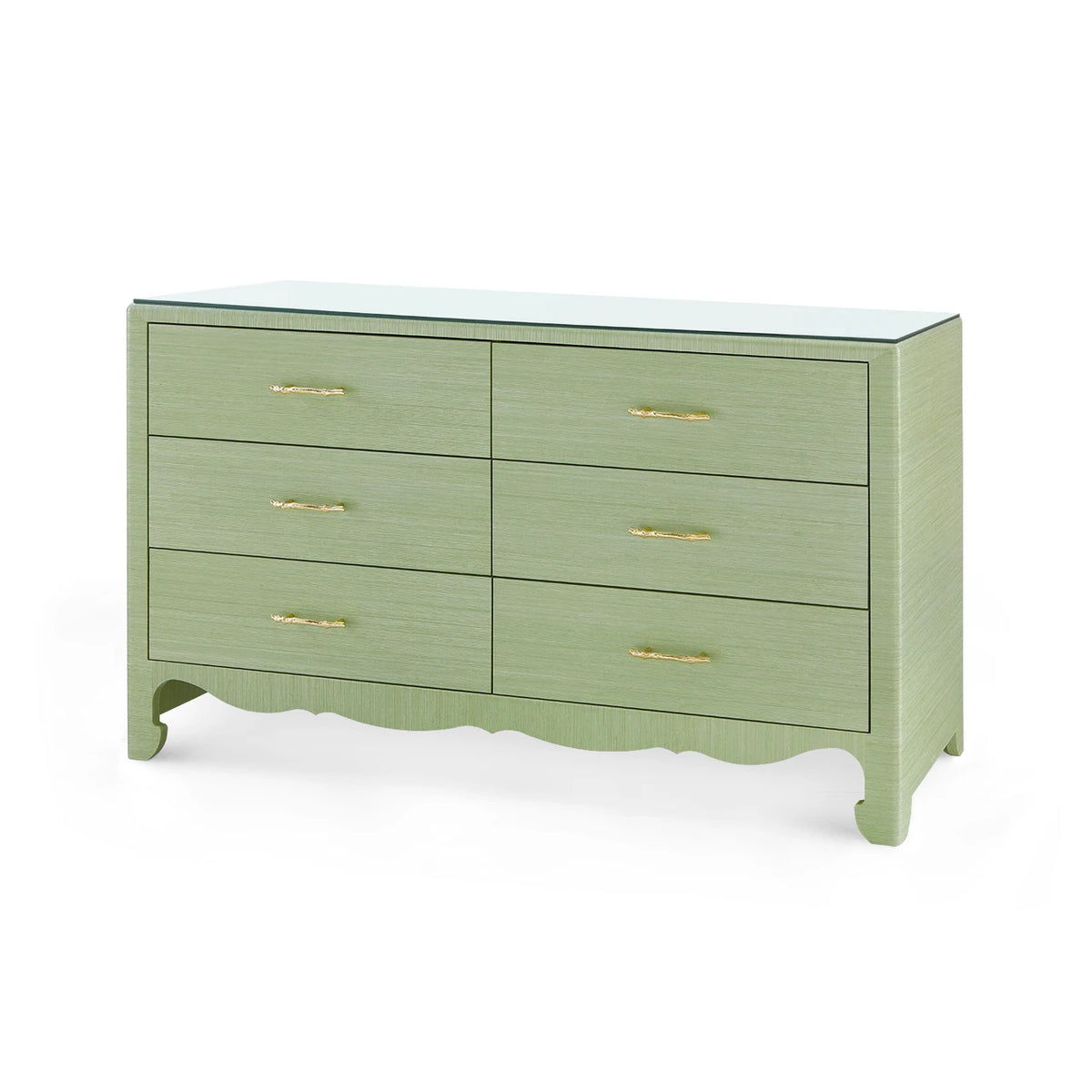 Gianna Extra Large 6-Drawer with Glass Top