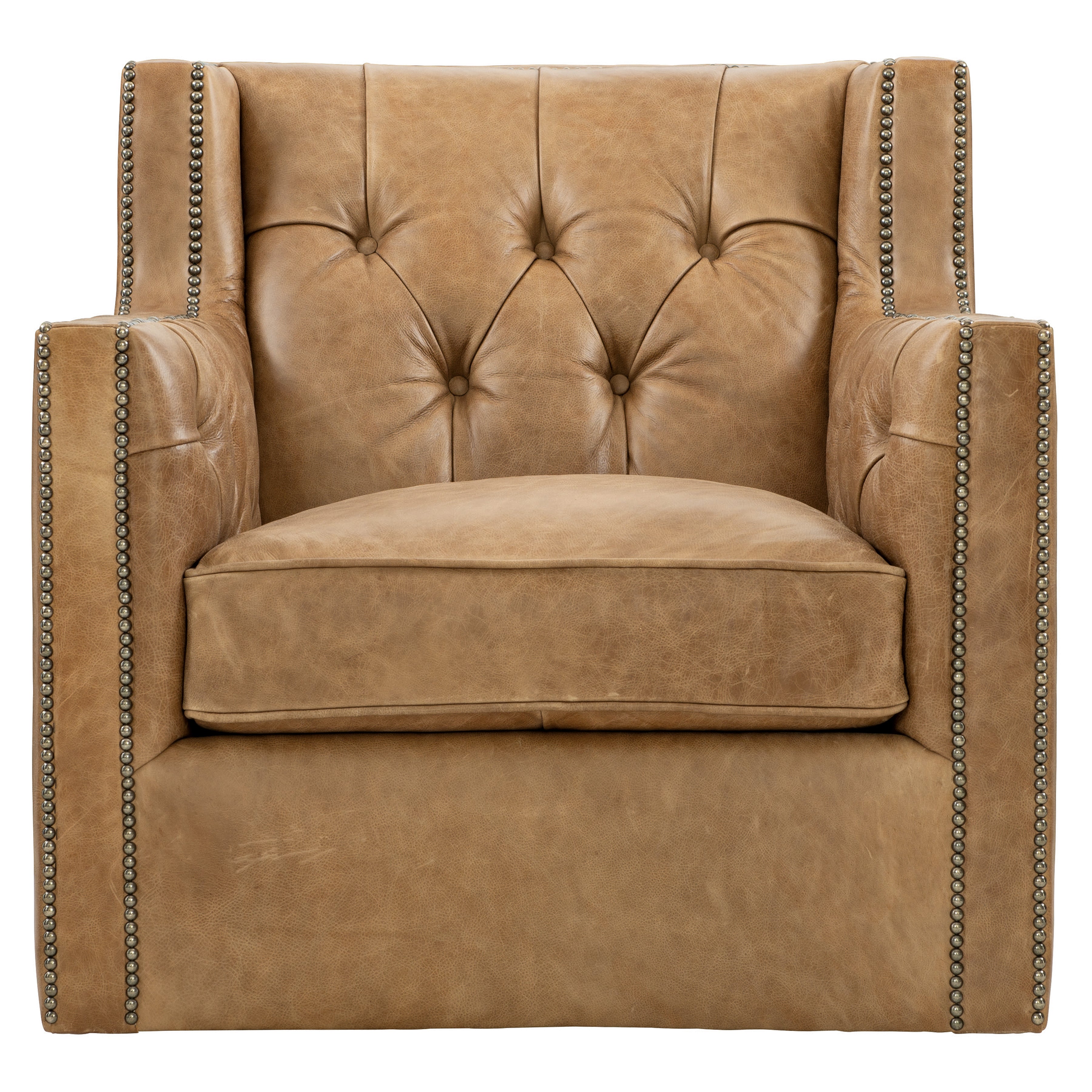 Candace Leather Swivel Chair by Bernhardt