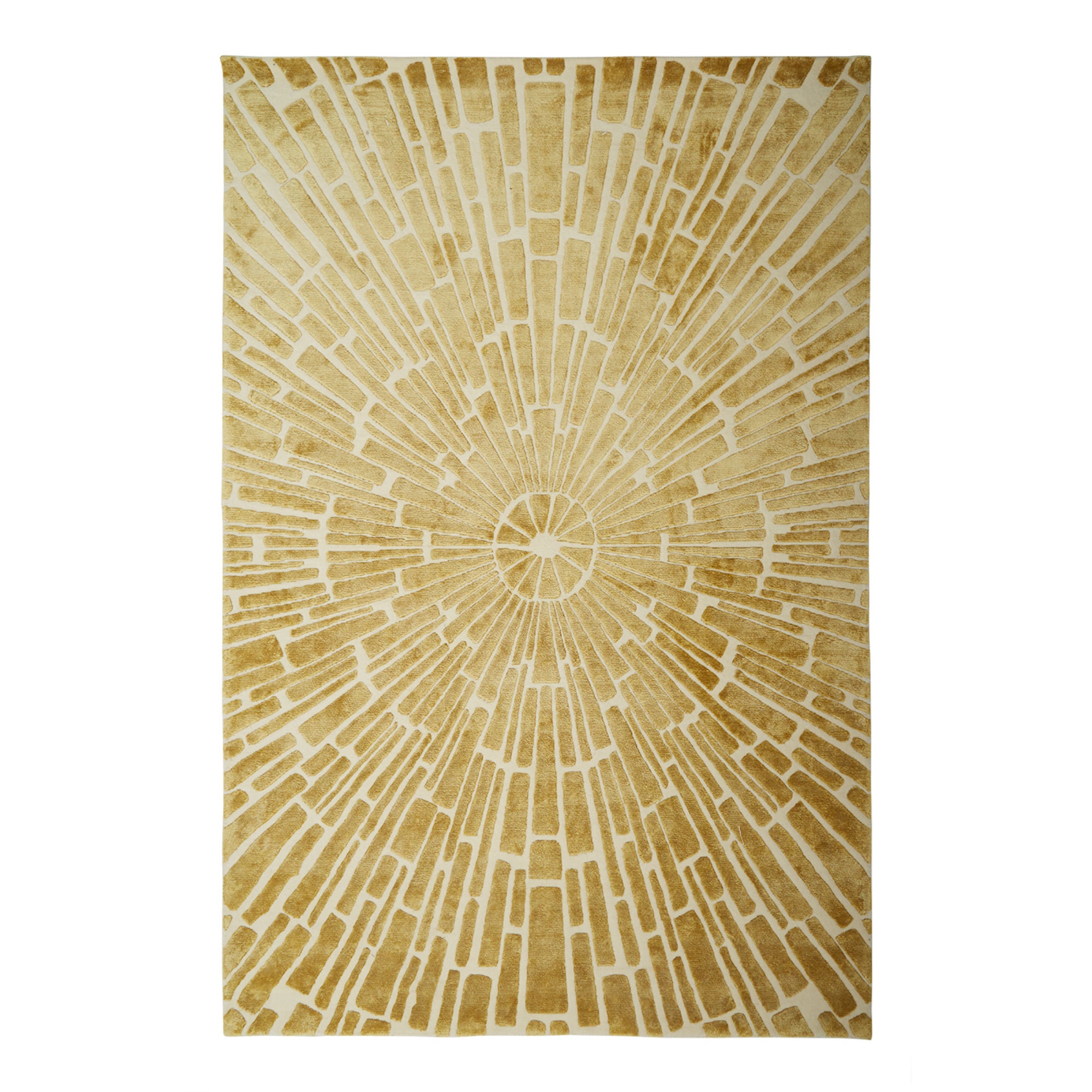 Sunburst Hand Tufted Rug - Gold