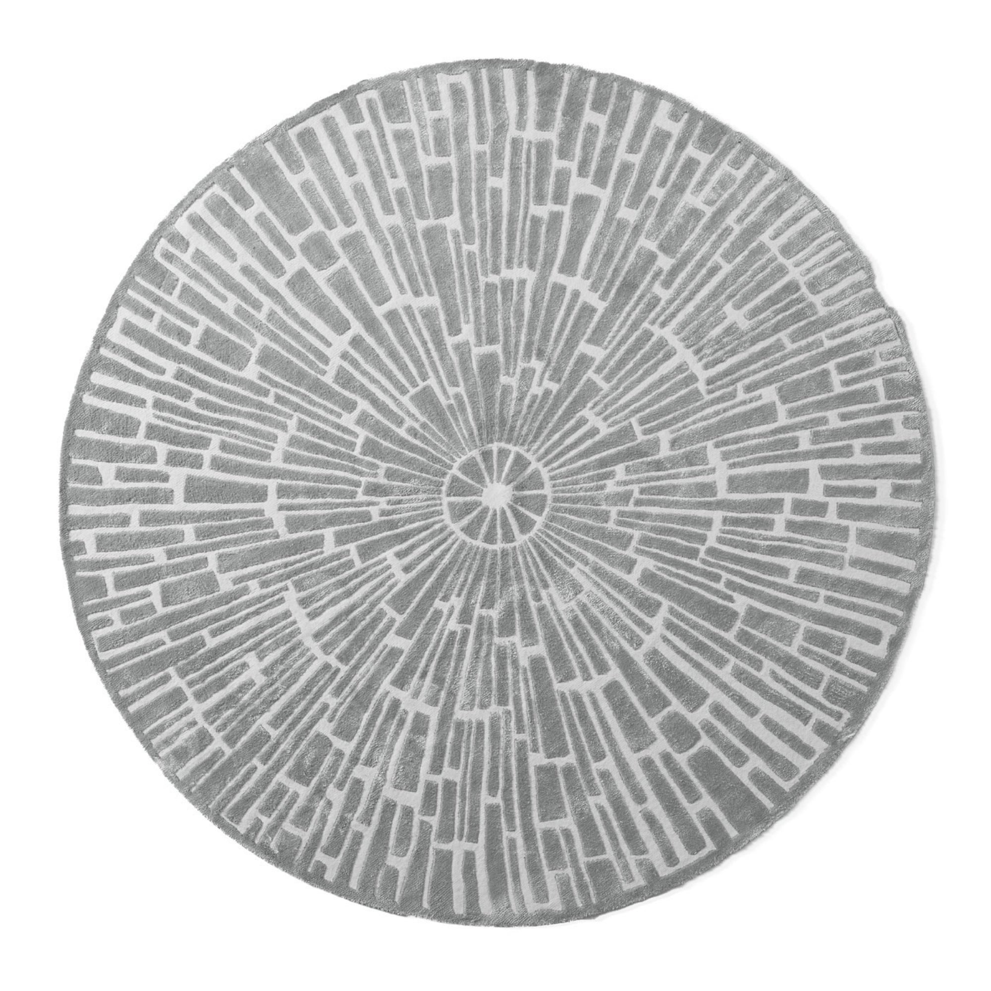 Sunburst Hand Tufted Rug - Grey/Ivory