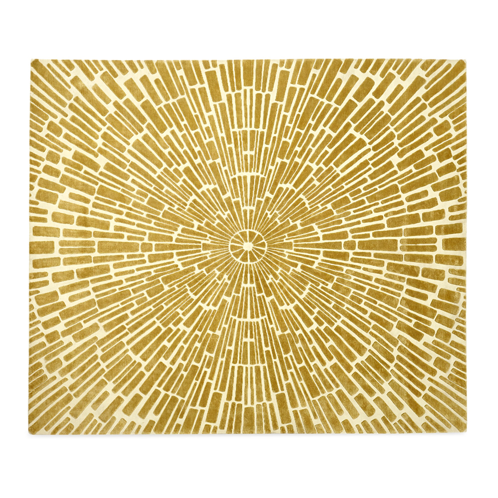 Sunburst Hand Tufted Rug - Gold