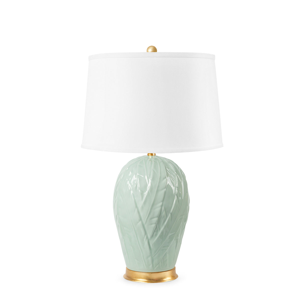 Habano Lamp with Shade 17-inch White Linen with Gold