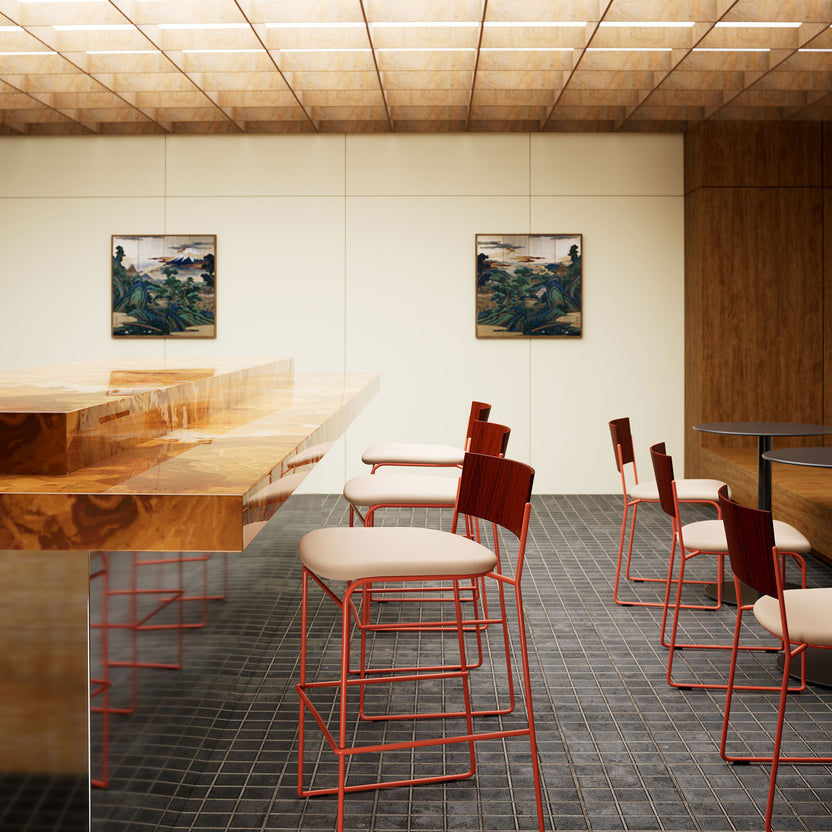 Hinoki Counter Stool