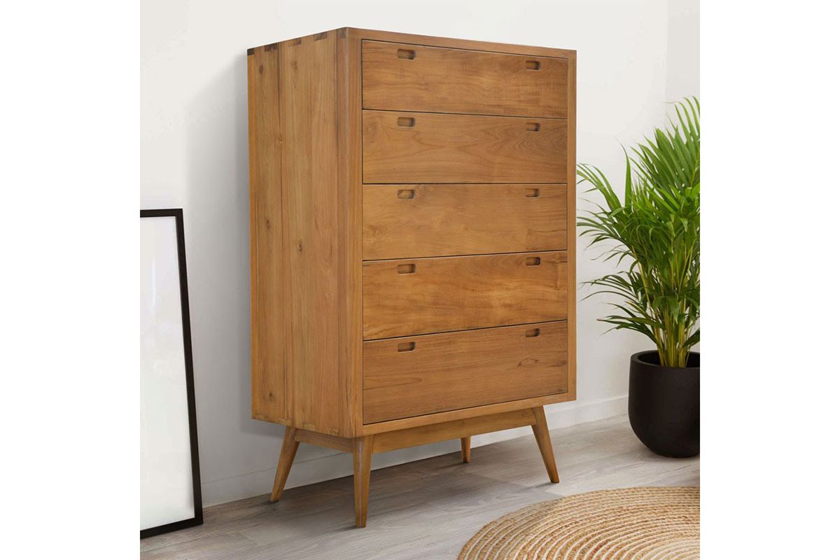 Fifties 5-Drawer Tower Dresser - Danish Honey Dressers & Chests Harmonia Living , Black Friday Sale Harmonia Living Furniture Sale, Old Bones Co, Mid Century Furniture Sale, Four Hands Furniture, Black Friday Sale Fifties 5-Drawer Tower Dresser - Danish Honey,Gus Sale, Perigold Fifties 5-Drawer Tower Dresser - Danish Honey Dressers & Chests Black Friday Sale , Perigold Sale Fifties 5-Drawer Tower Dresser - Danish Honey,Fifties 5-Drawer Tower Dresser - Danish Honey Lulu and Georgia, Burke Decor Sale Fifties 