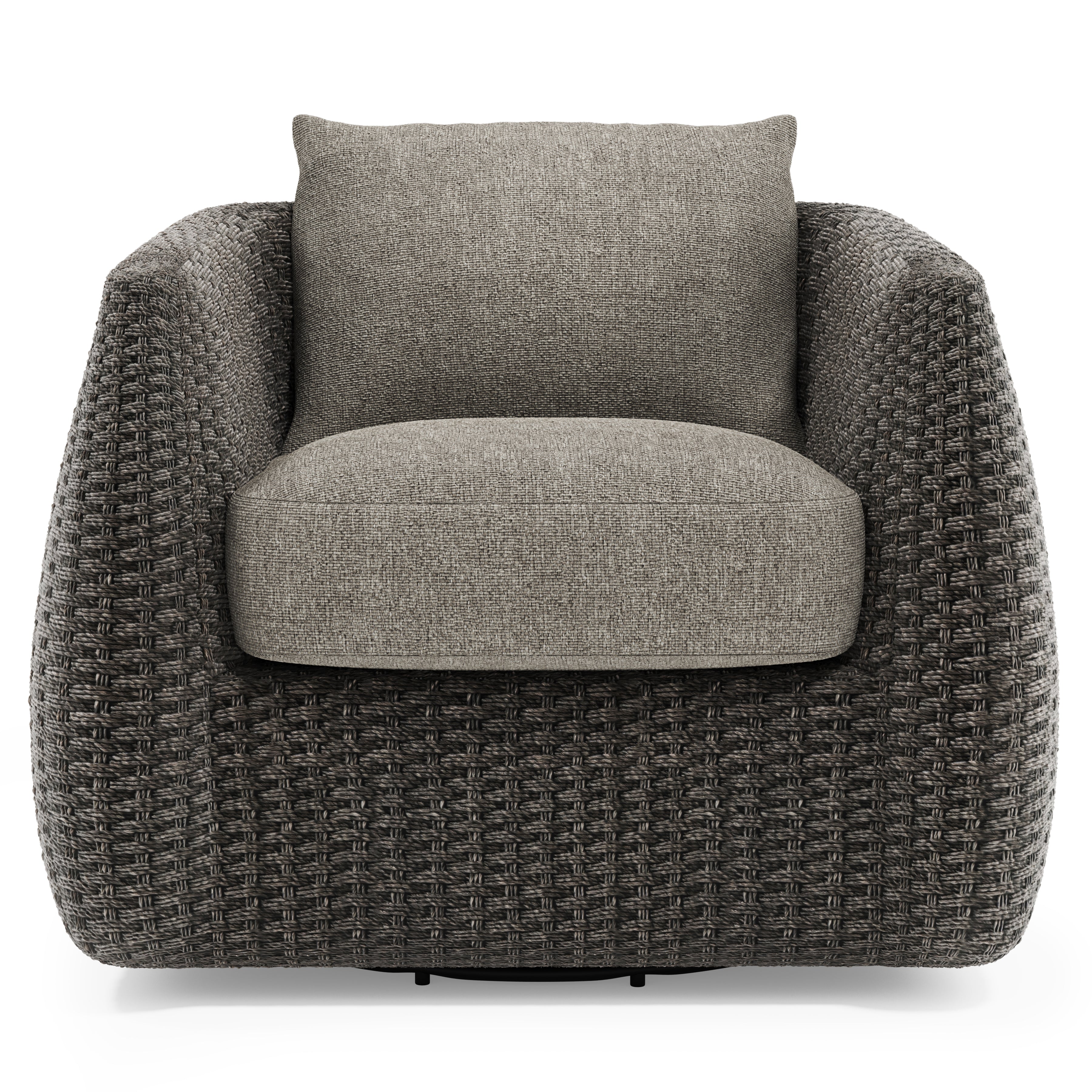 Sarene Grey Outdoor Swivel Chair by Bernhardt